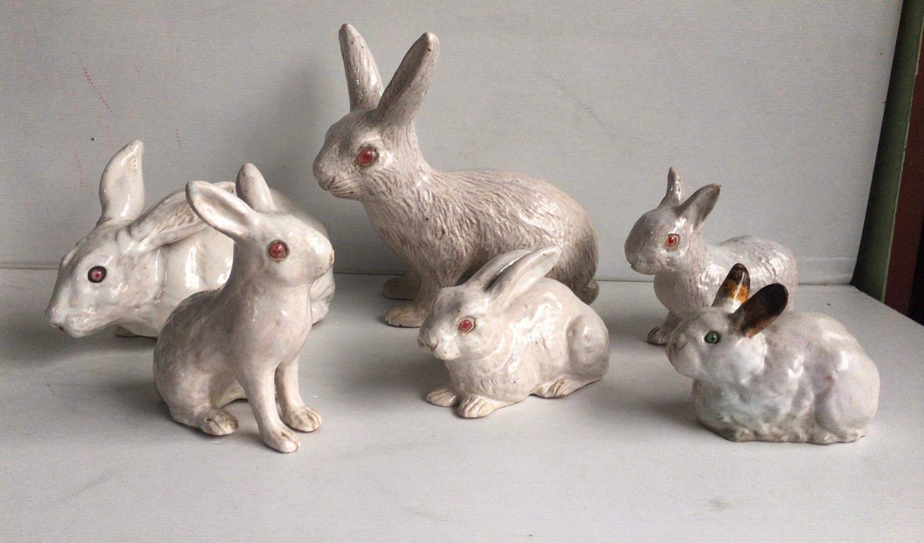 French White Terracotta Rabbit Bavent, circa 1900 4