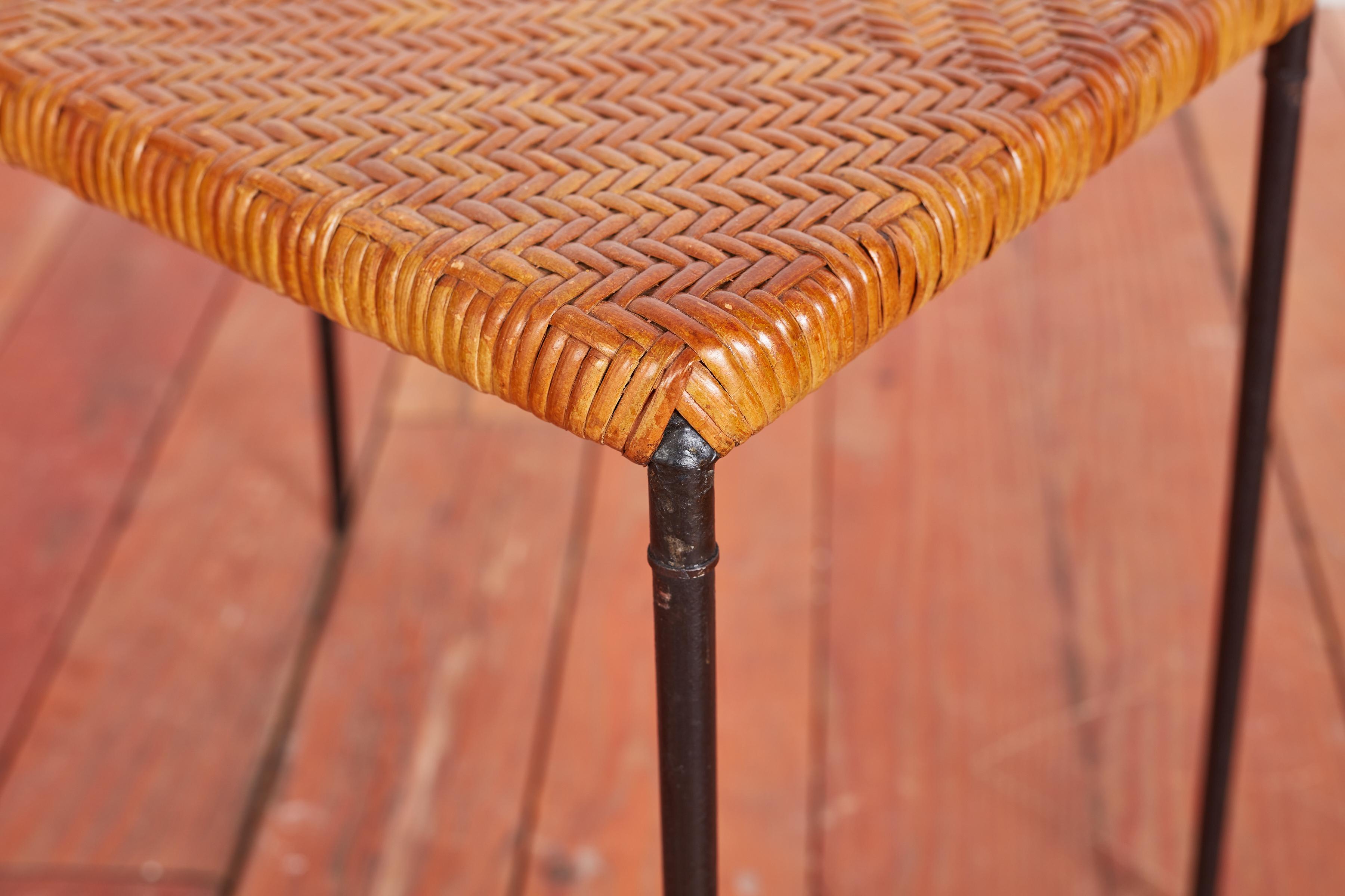 French Wicker and Iron Table For Sale 7
