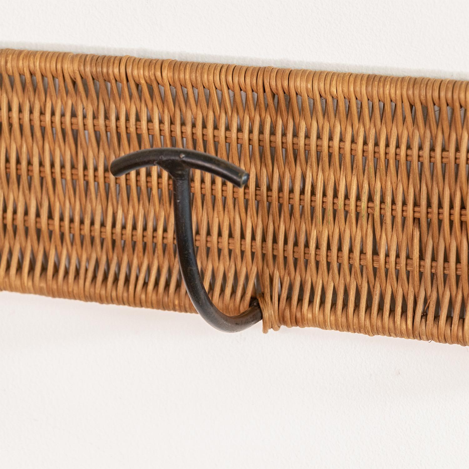 French Wicker and Iron Wall Hook 5