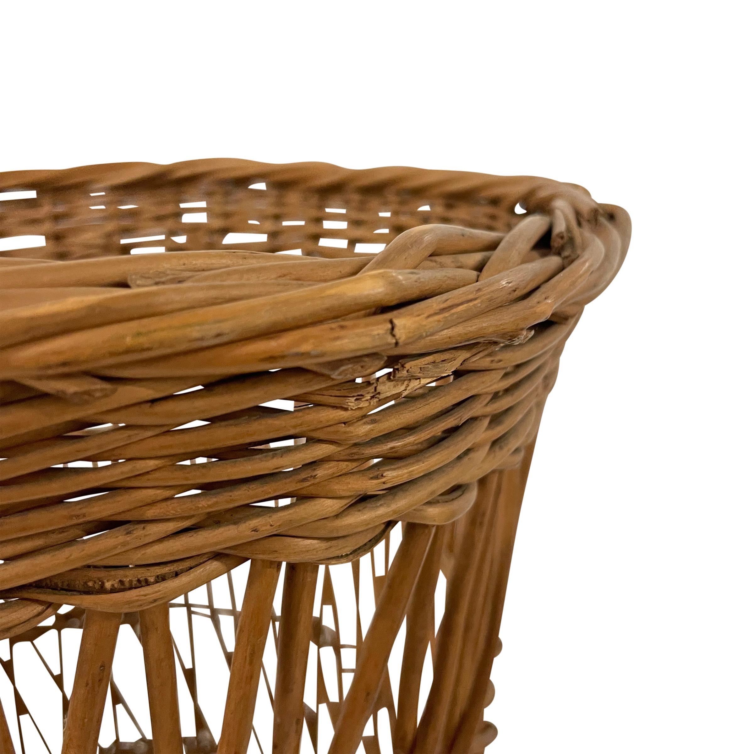 20th Century French Wicker Bakery Basket