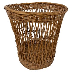 Vintage French Wicker Bakery Basket