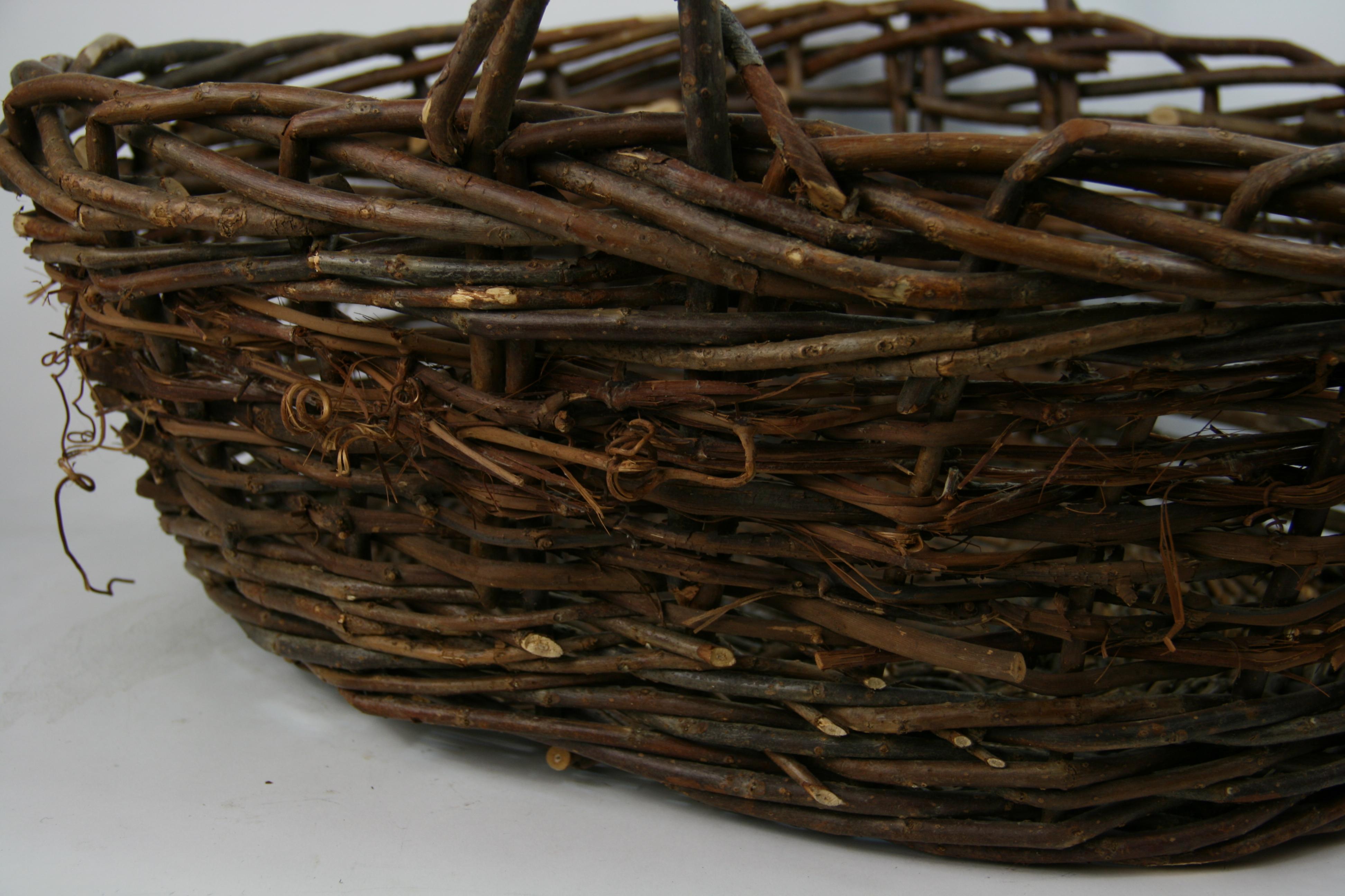 Mid-20th Century French Wicker Basket/Folk Art