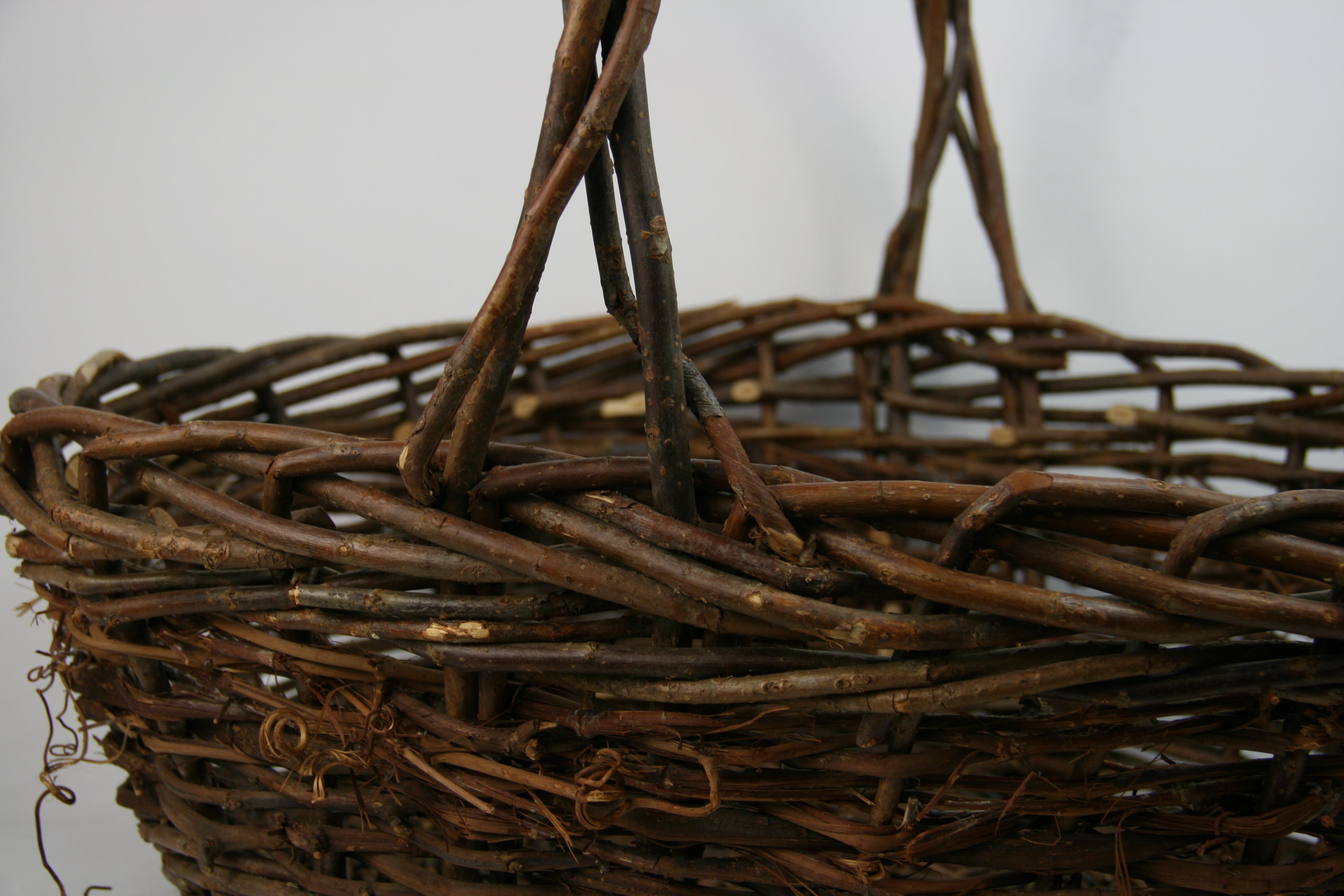 French Wicker Basket/Folk Art 1