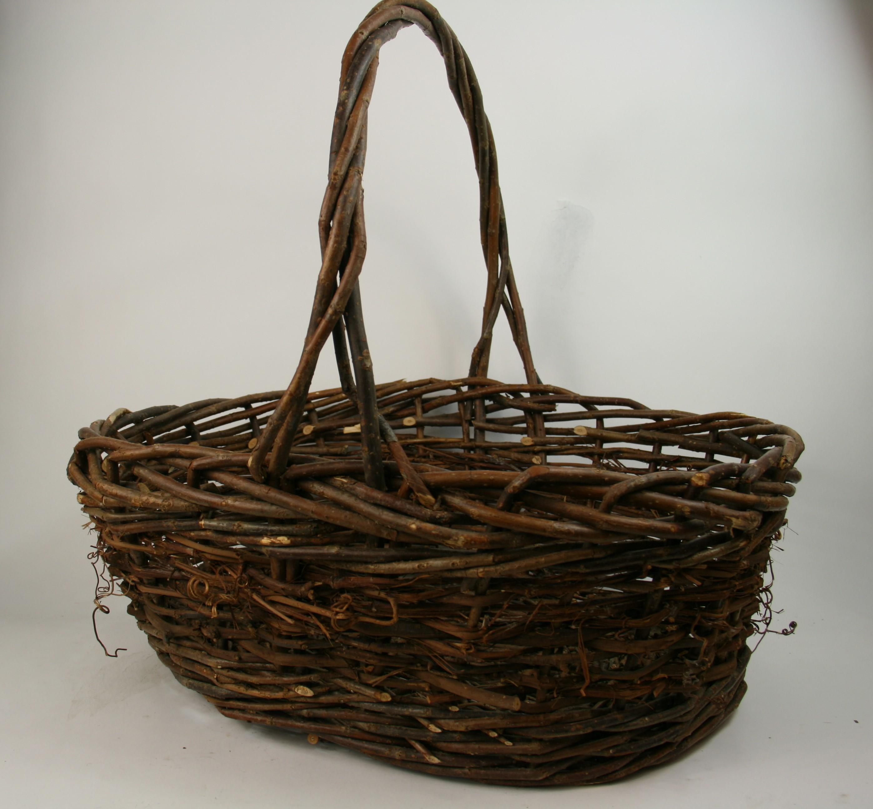 French Wicker Basket/Folk Art 2