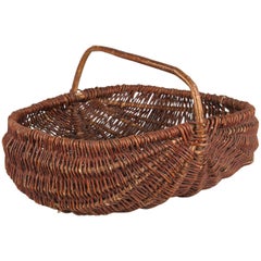 French Wicker Basket from Auvergne Region