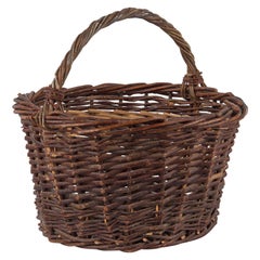 French Wicker Basket from Provence, Mid-1900s