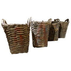 Antique French Wicker Baskets