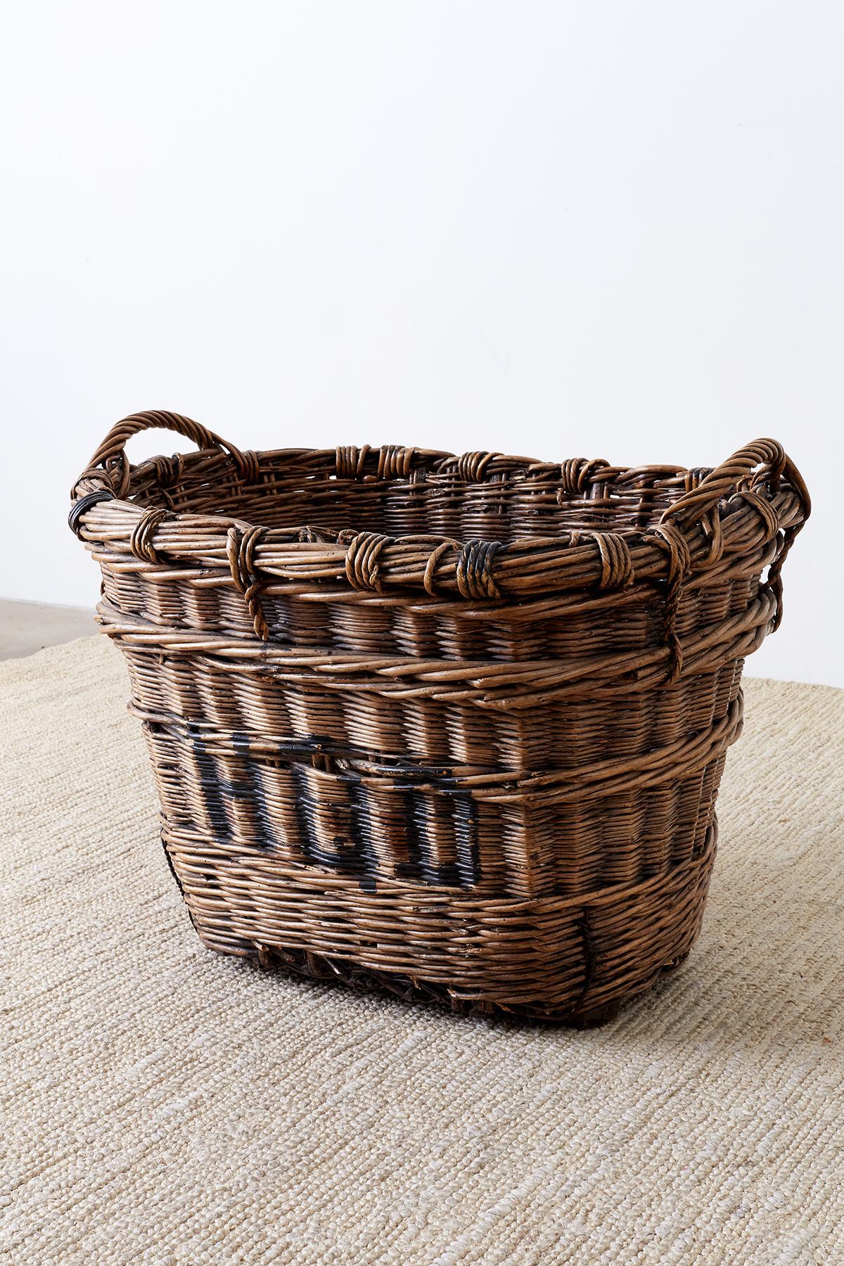 wicker harvest basket