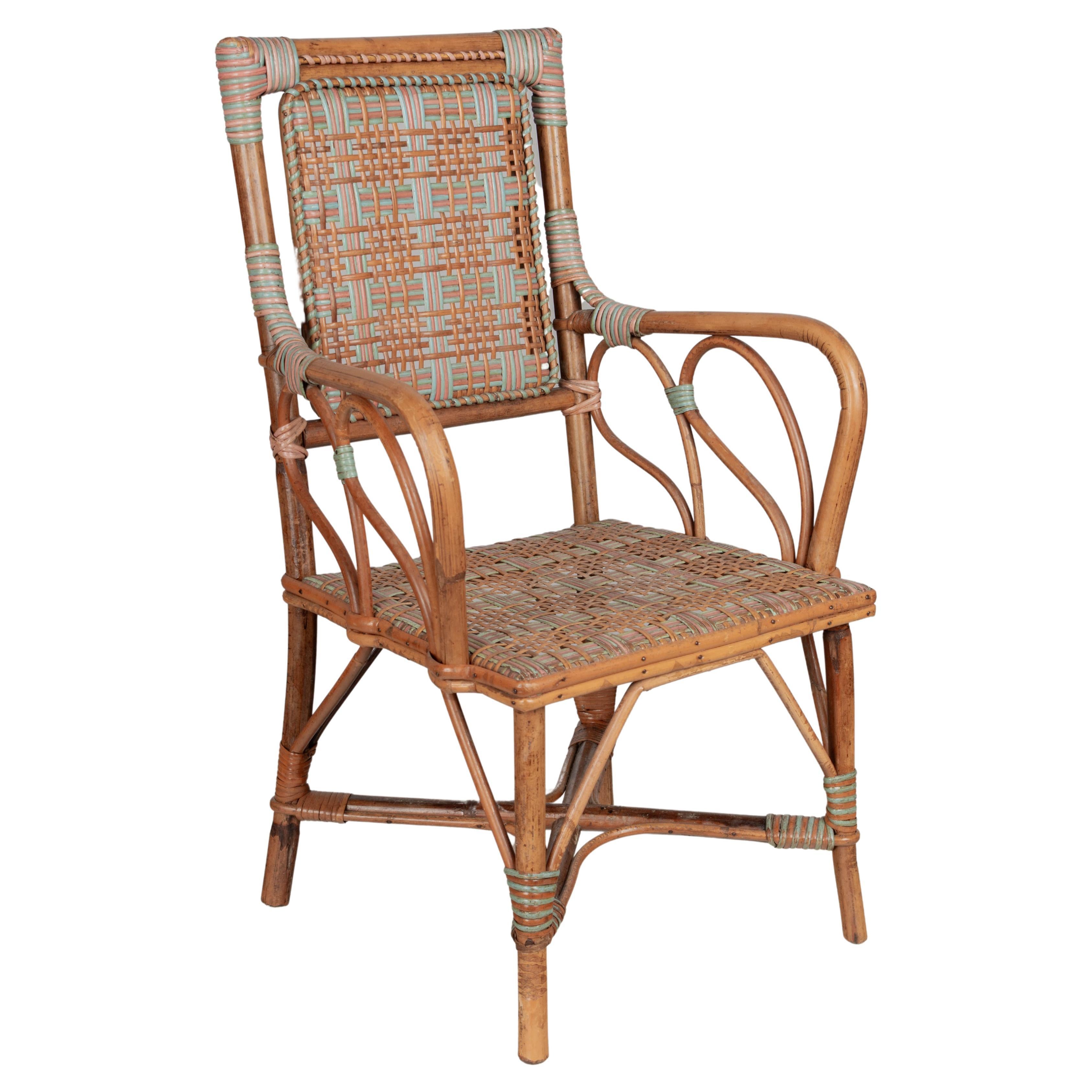 French Wicker Child's Chair