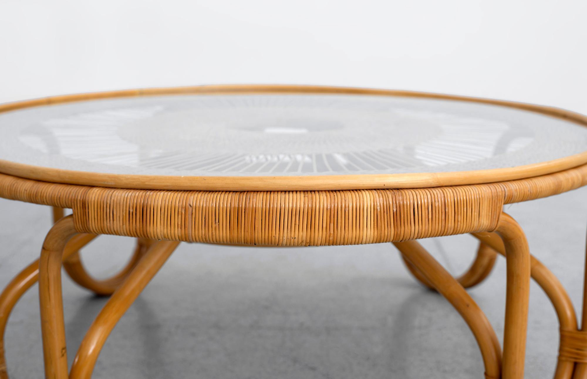 French Wicker Coffee Table 2