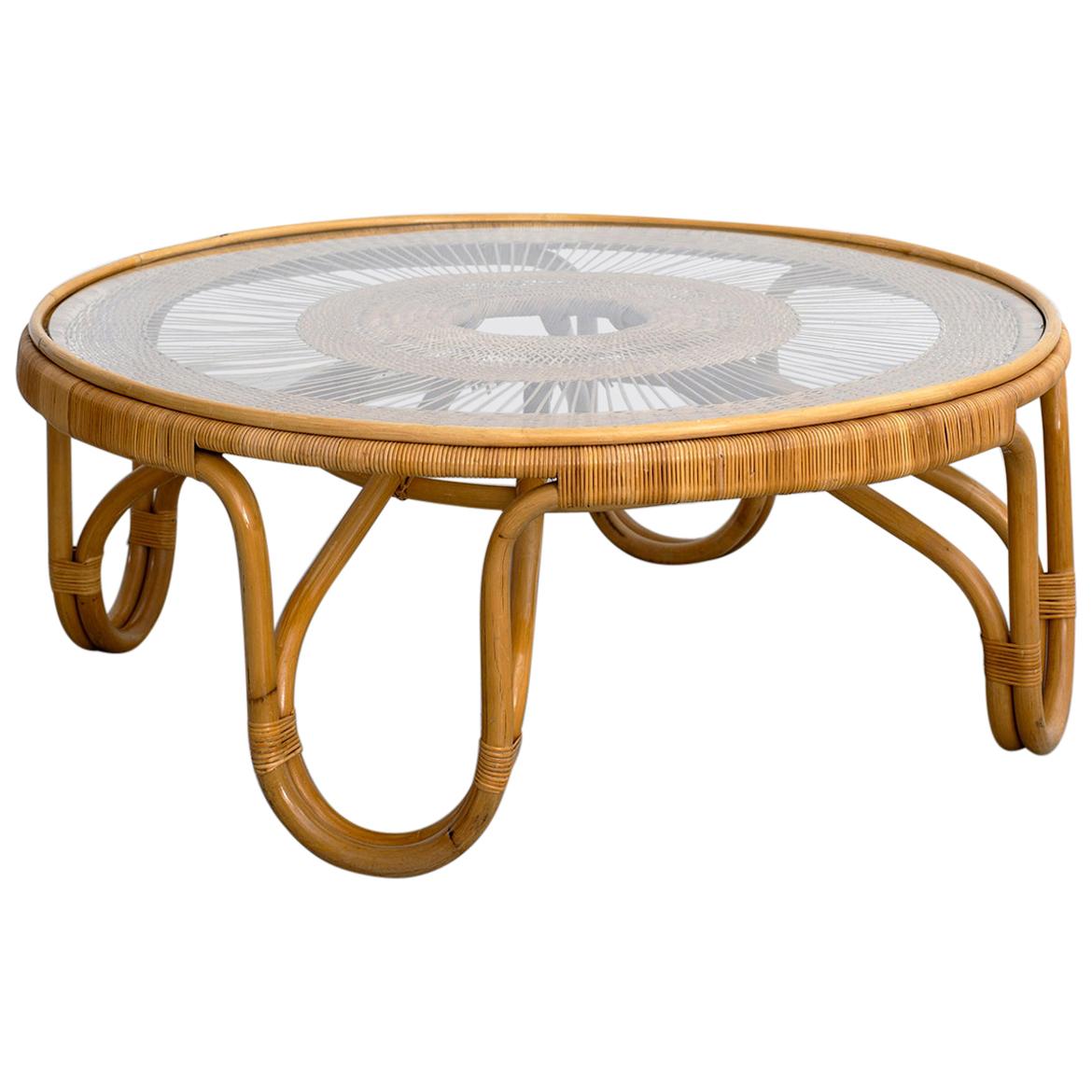 French Wicker Coffee Table