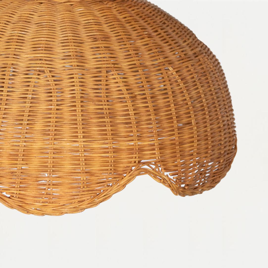 scalloped rattan lampshade