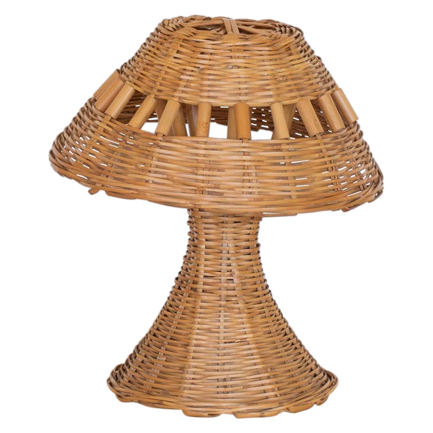 Lampe à poser en osier