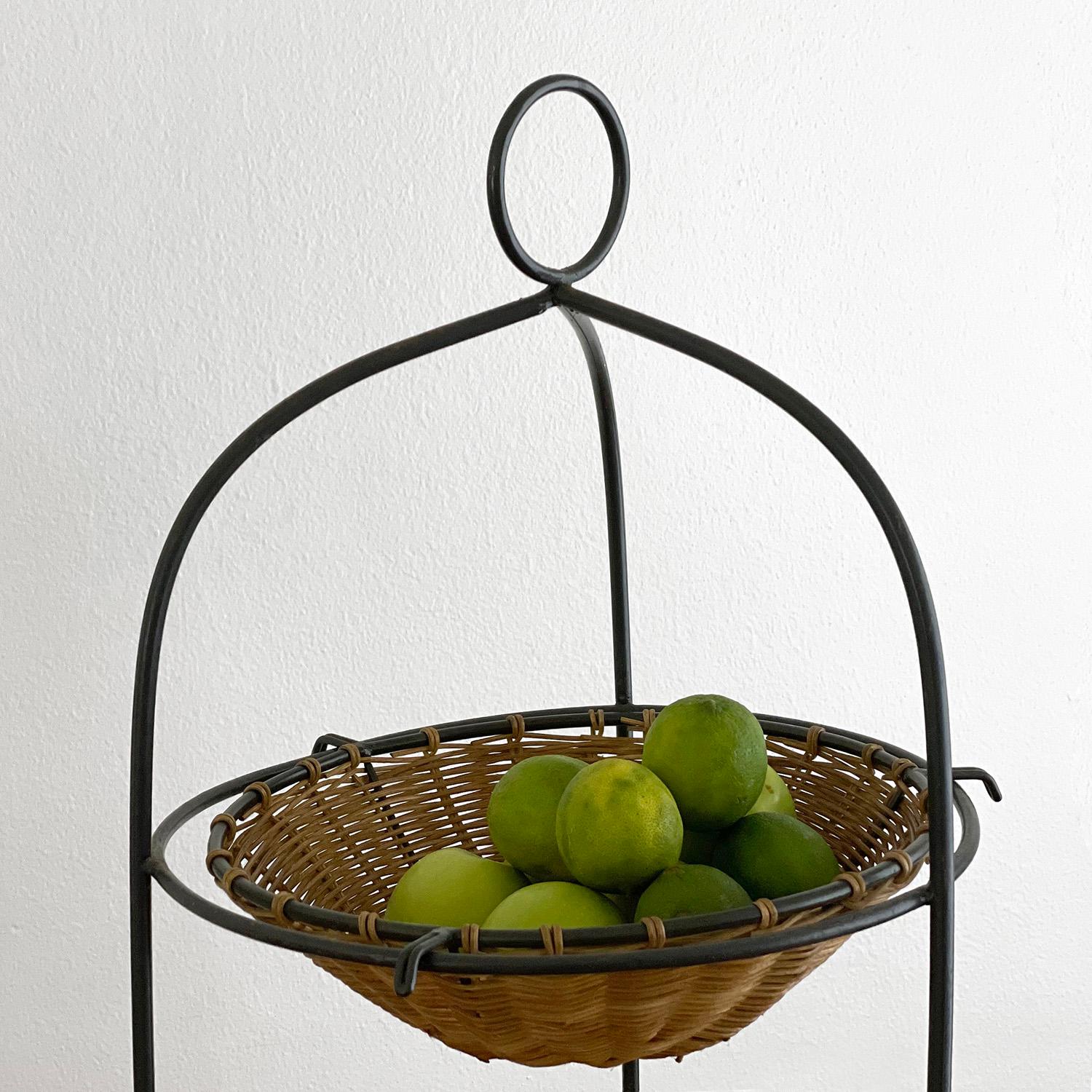 wicker fruit stand