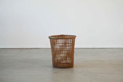 French Wicker Waste Basket