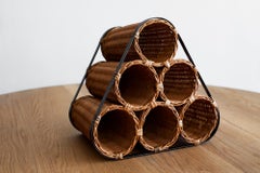 French Wicker Wine Rack