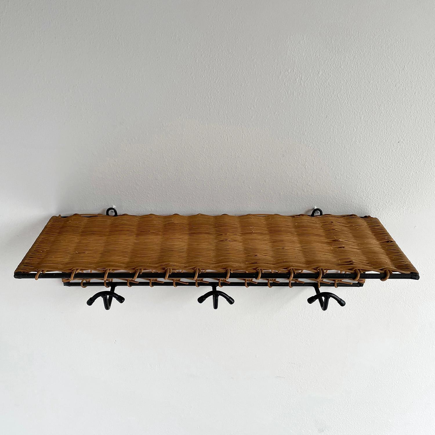 Iron French Willow Coat Rack in the Style of Jacques Adnet For Sale