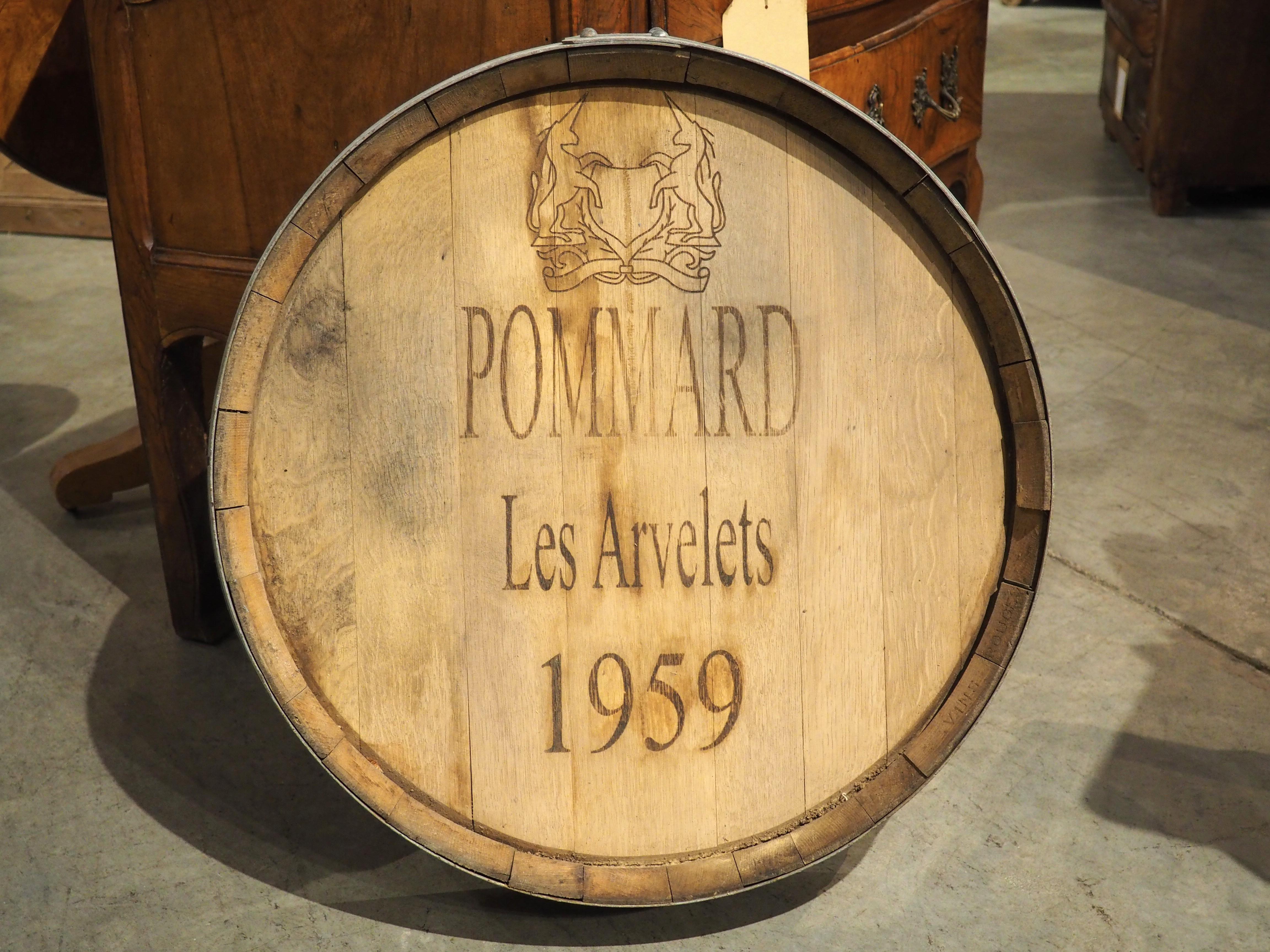 French Wine Barrel Frontage, Pommard Les Arvelets, 1959 For Sale 4