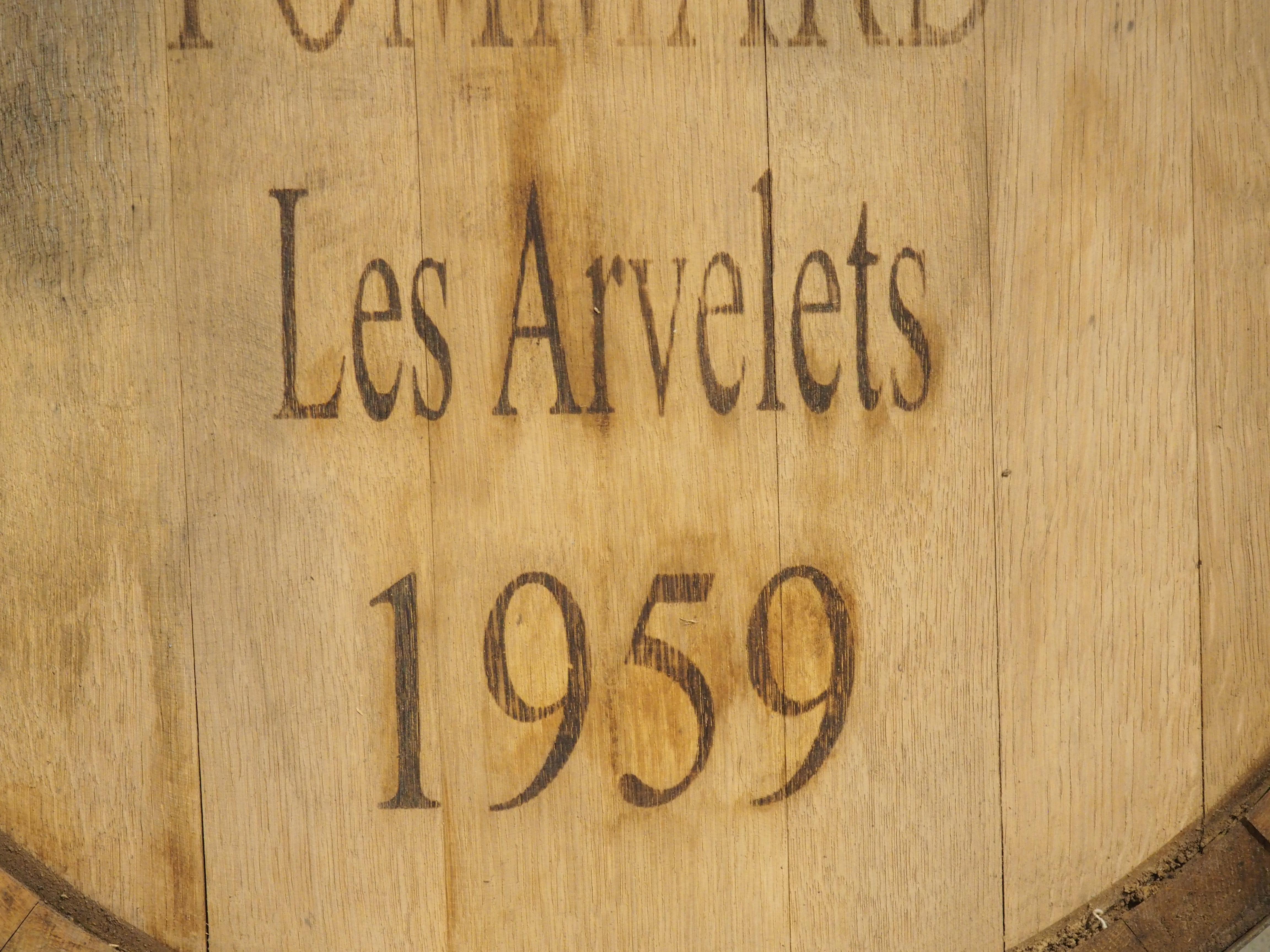 French Wine Barrel Frontage, Pommard Les Arvelets, 1959 In Good Condition For Sale In Dallas, TX