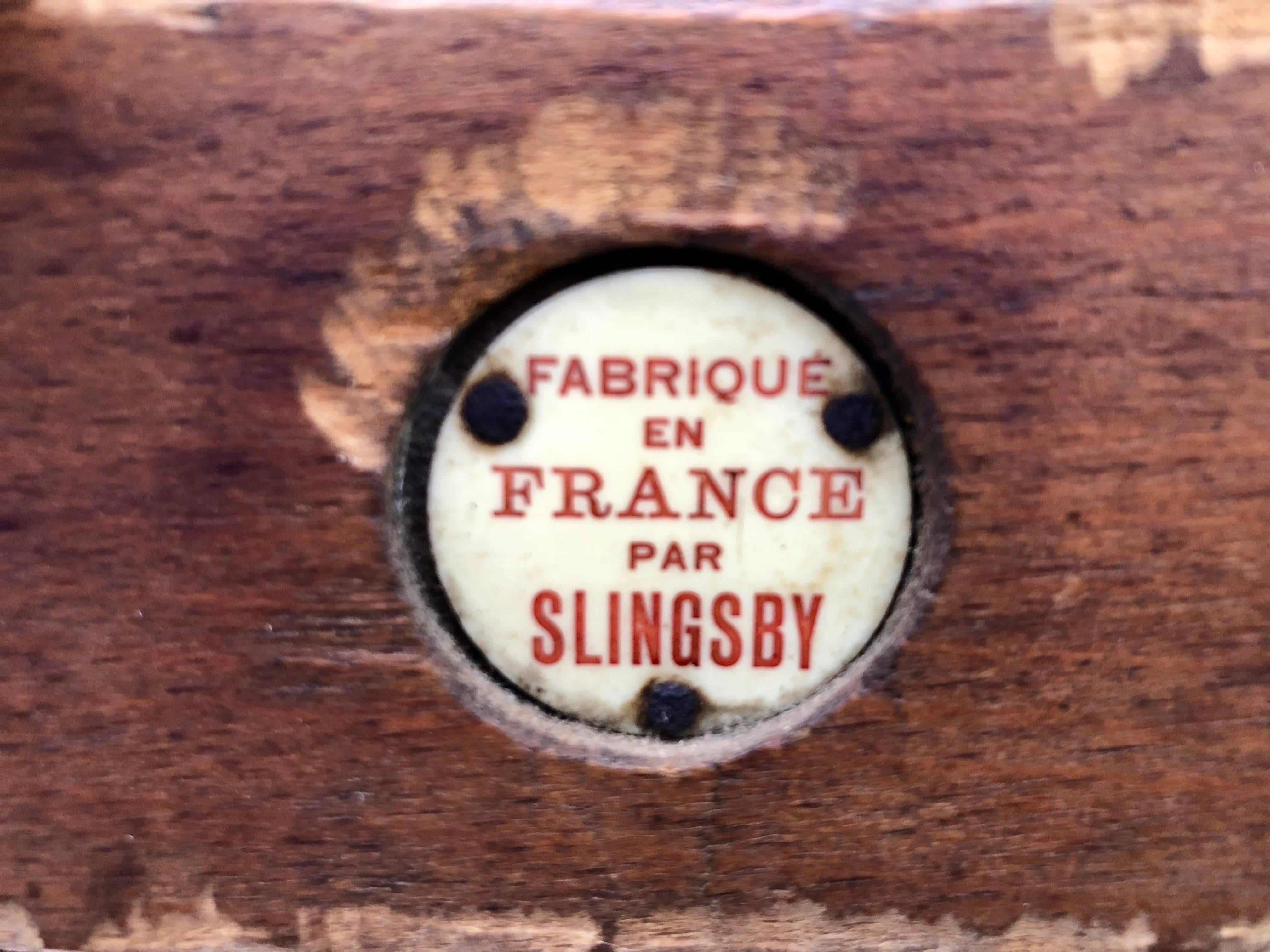 French Wine Barrel Moving Cart, Made in Paris by Slingsby, 1930s In Good Condition For Sale In Petaluma, CA