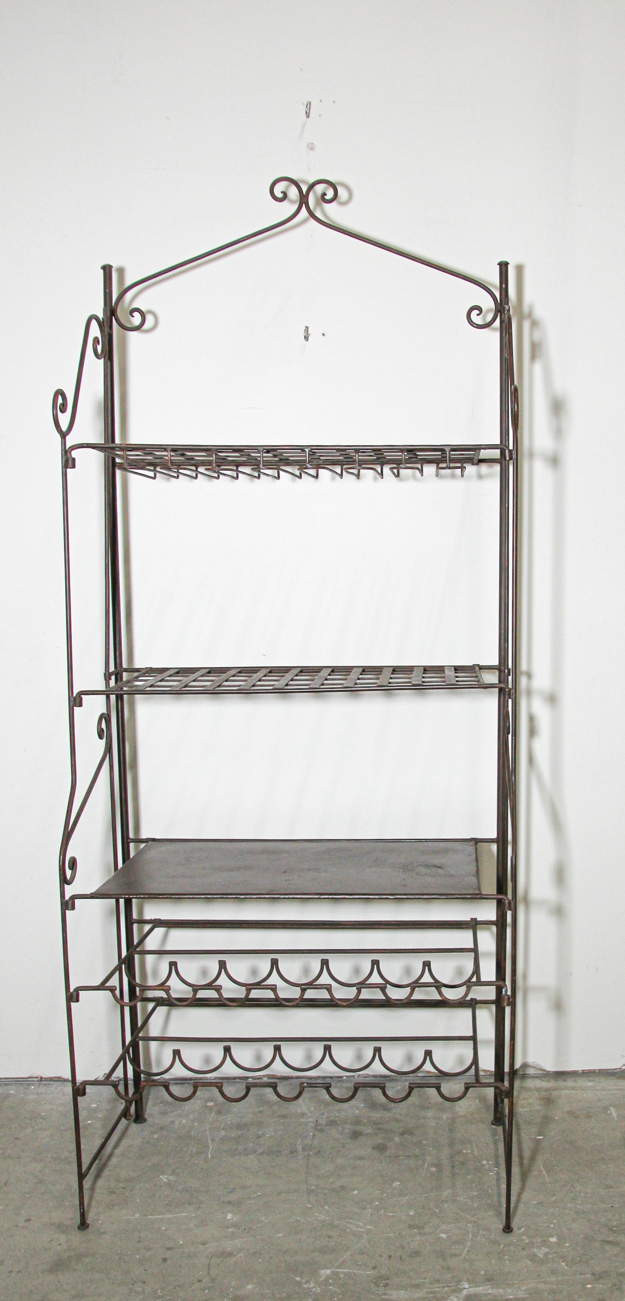 French Wine Iron Baker Rack 11