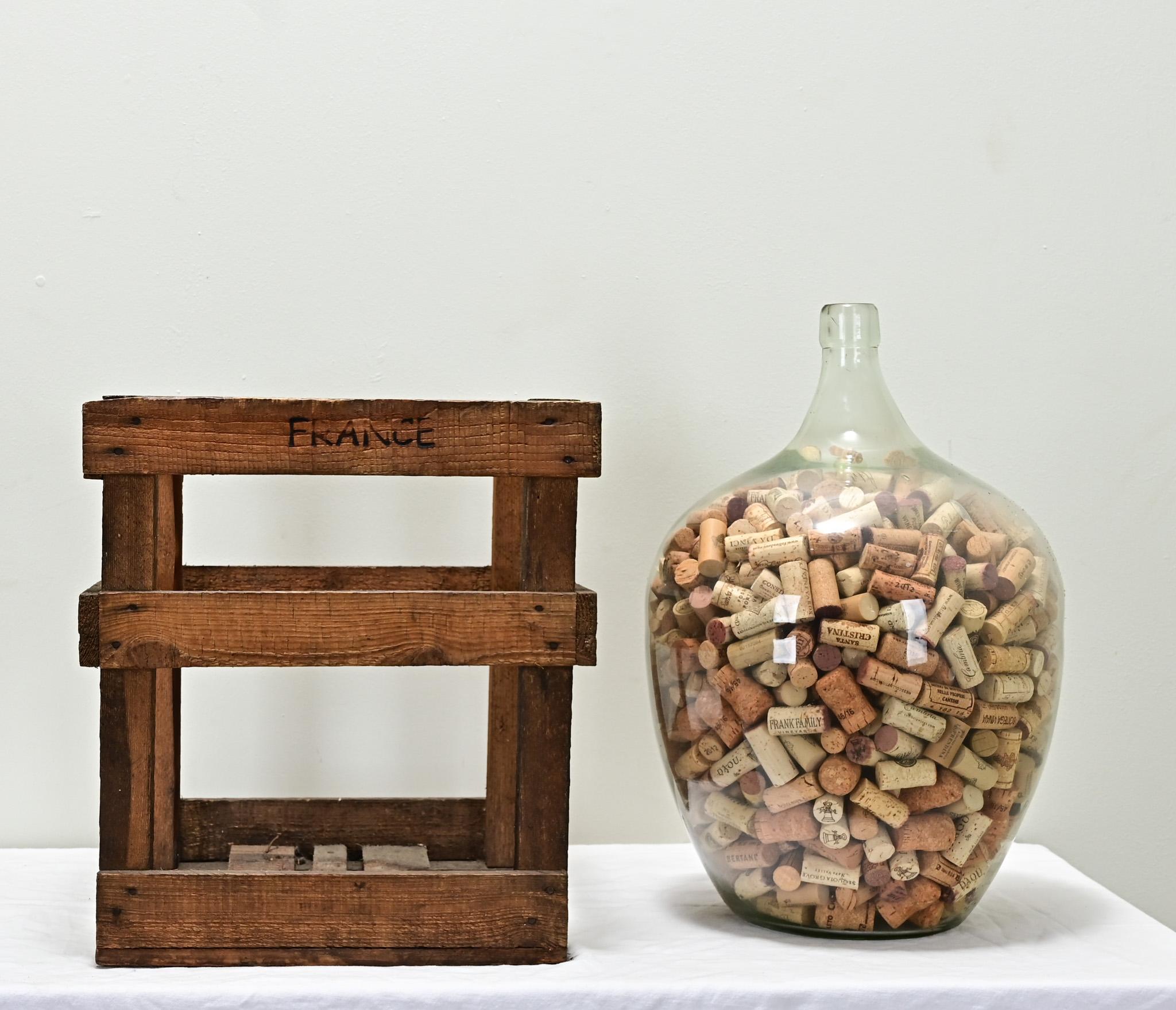 Tessuto a mano Fusto di vino francese in cassa di Oak in vendita
