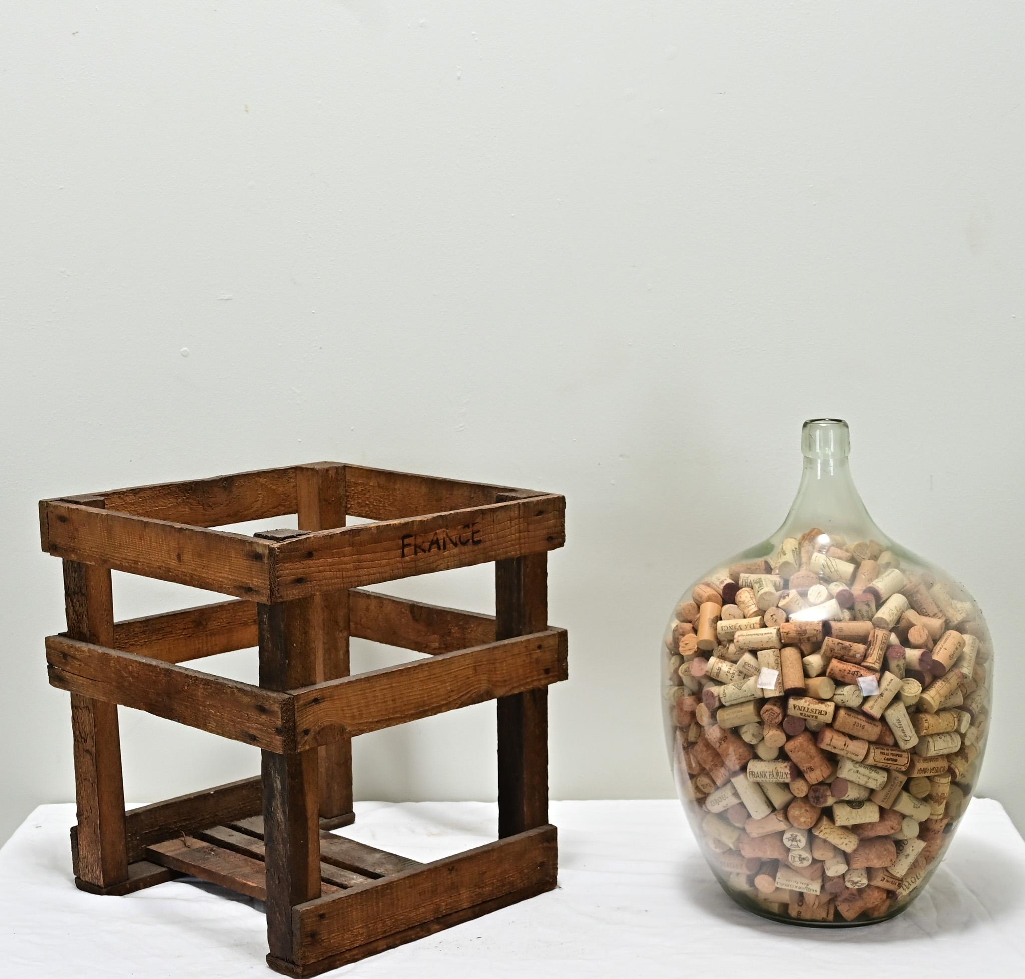 Vetro Fusto di vino francese in cassa di Oak in vendita