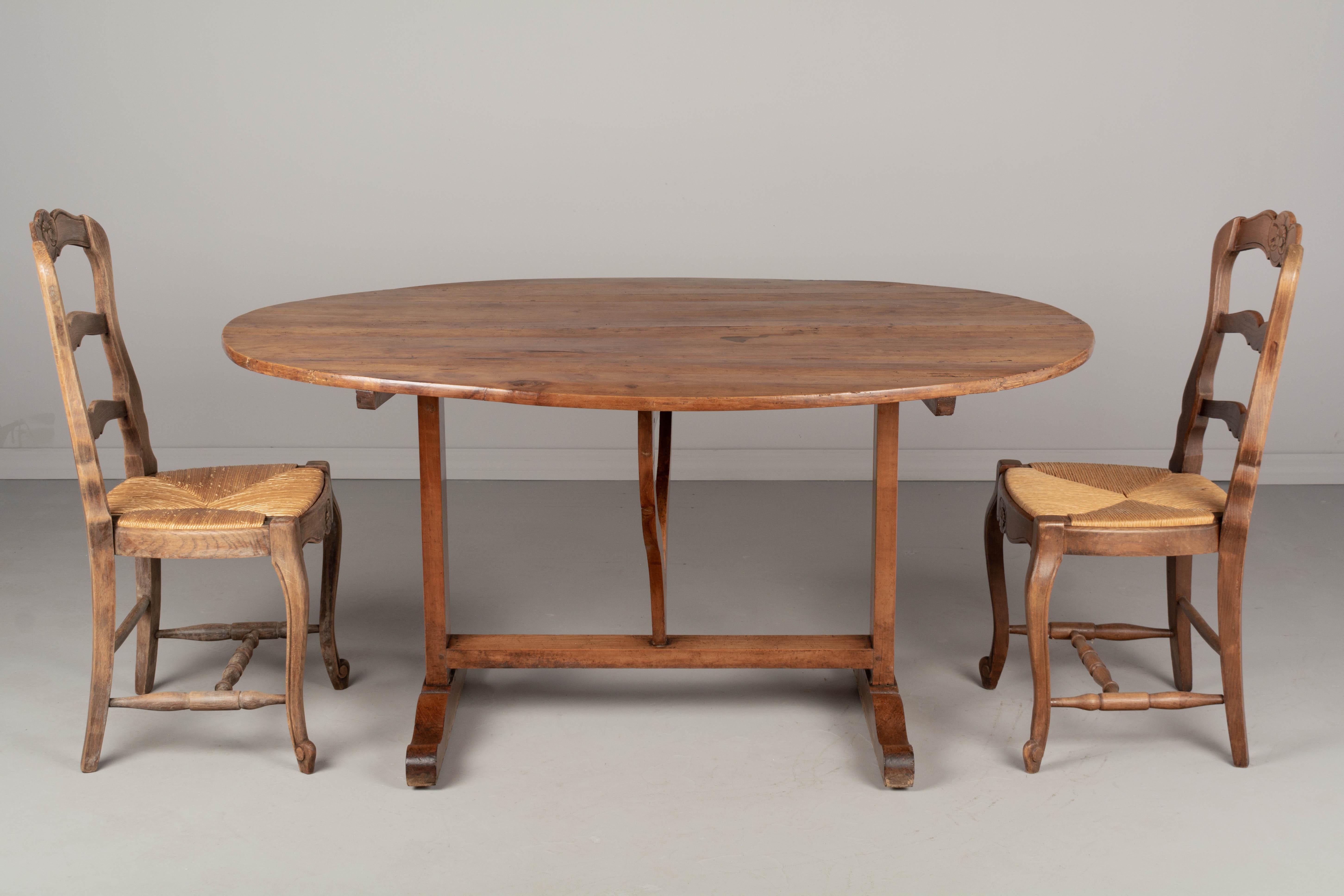Cherry French Wine Tasting Table or Tilt-Top Dining Table For Sale