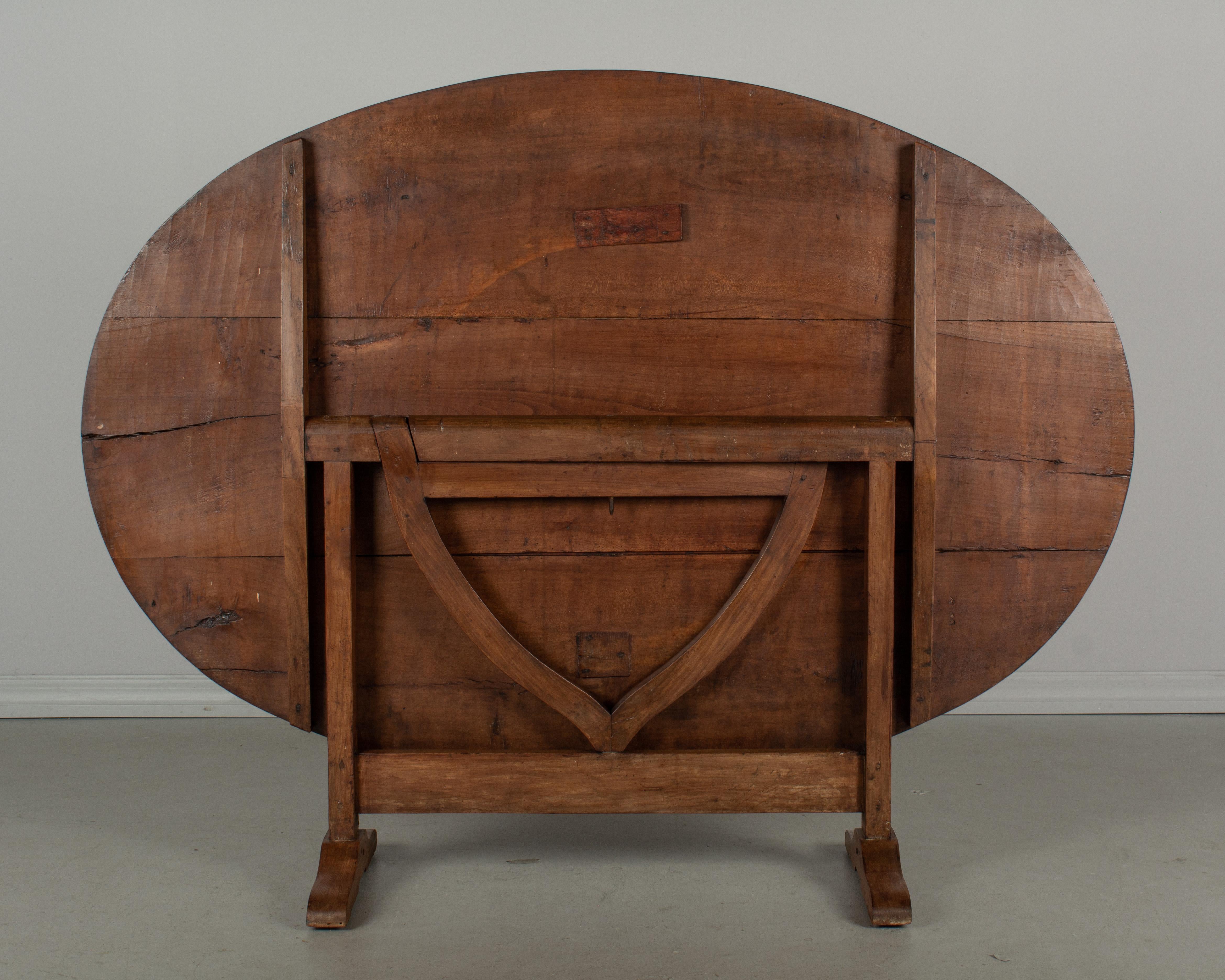 Hand-Crafted French Wine Tasting Table or Tilt-Top Table