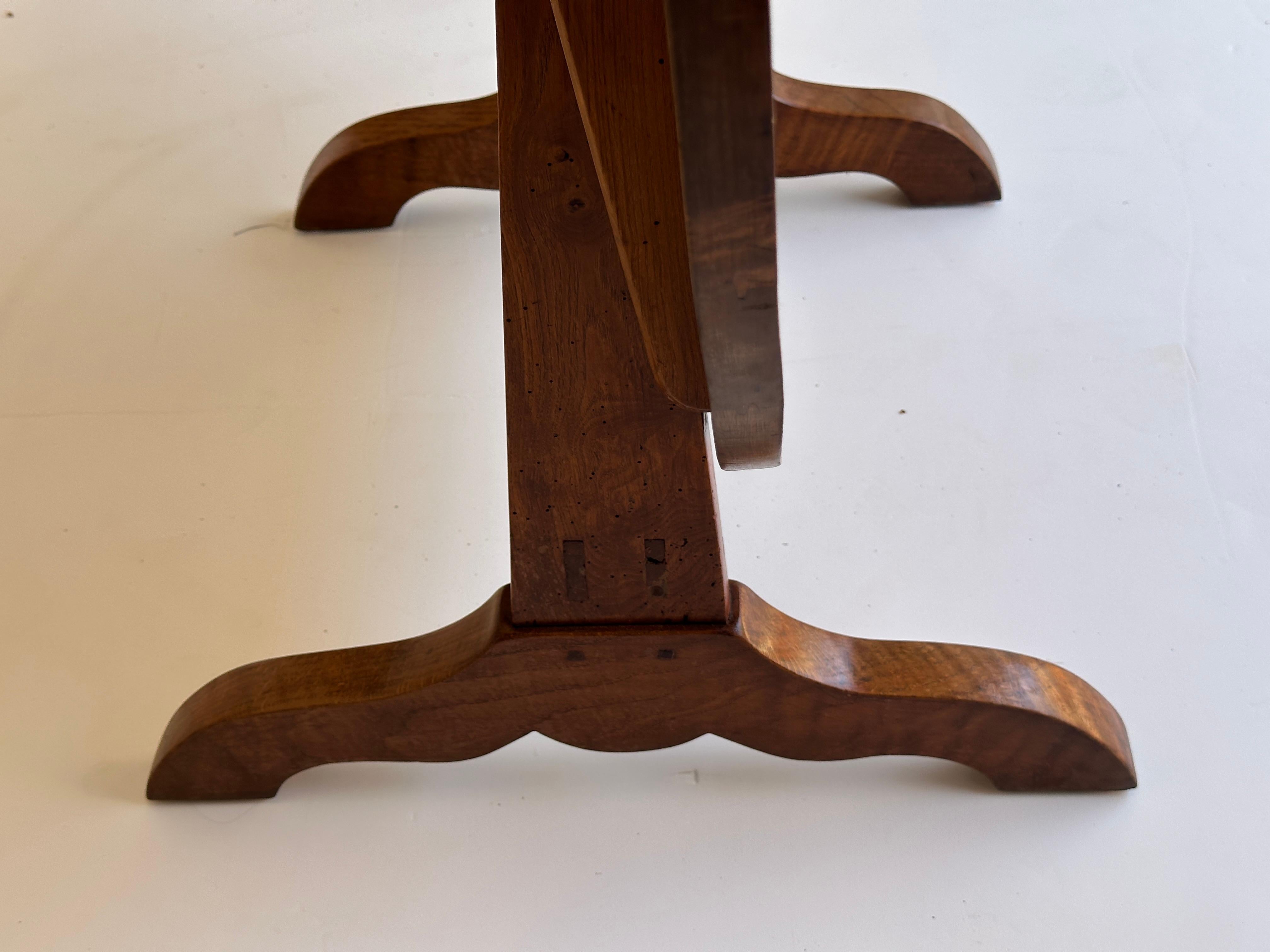 Early 20th Century French Wine Tasting Vendange Round Tilt-Top Table of Cherrywood For Sale