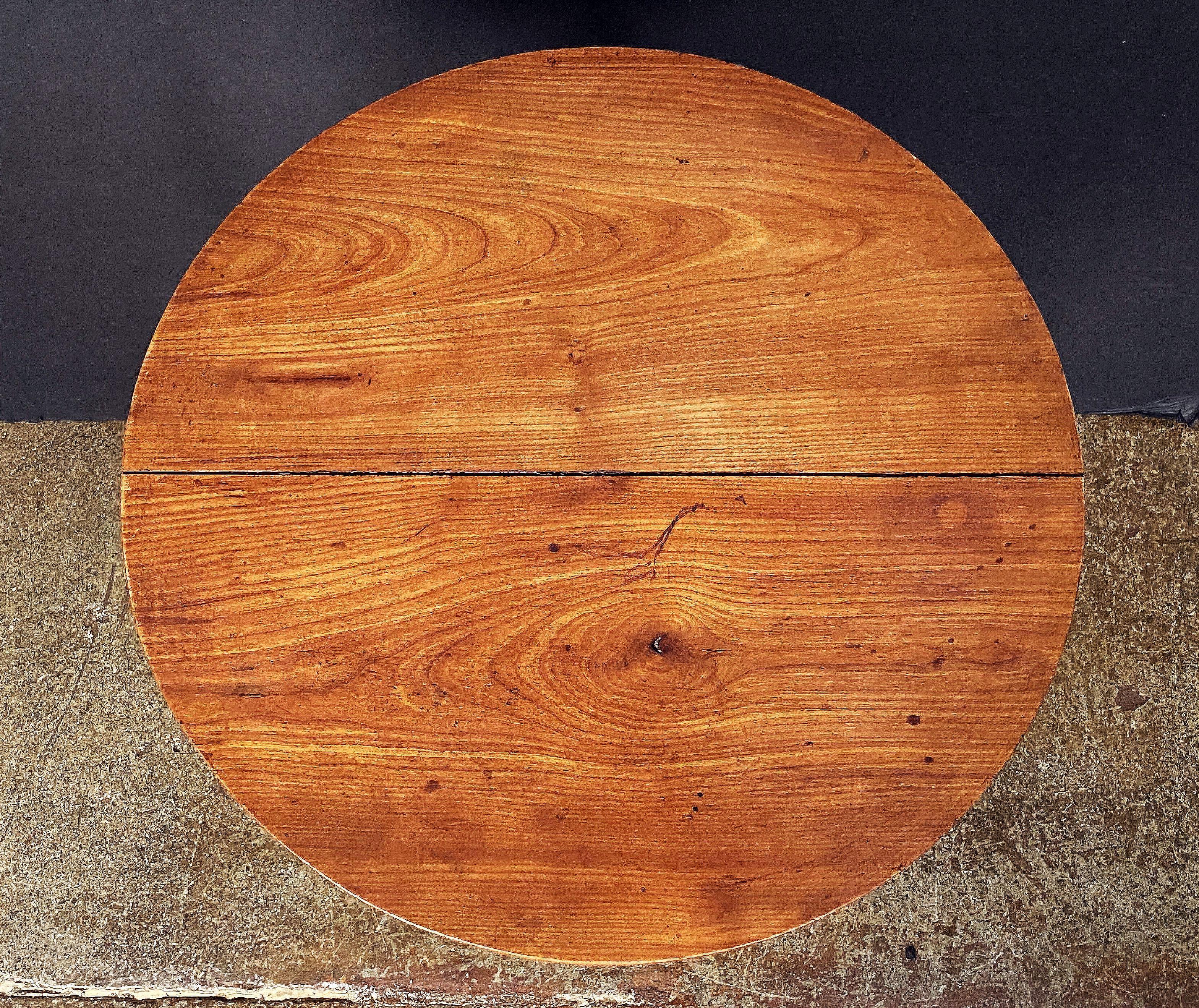 French Wine Tasting Vendange Tilt-Top Table of Cherry and Chestnut 6