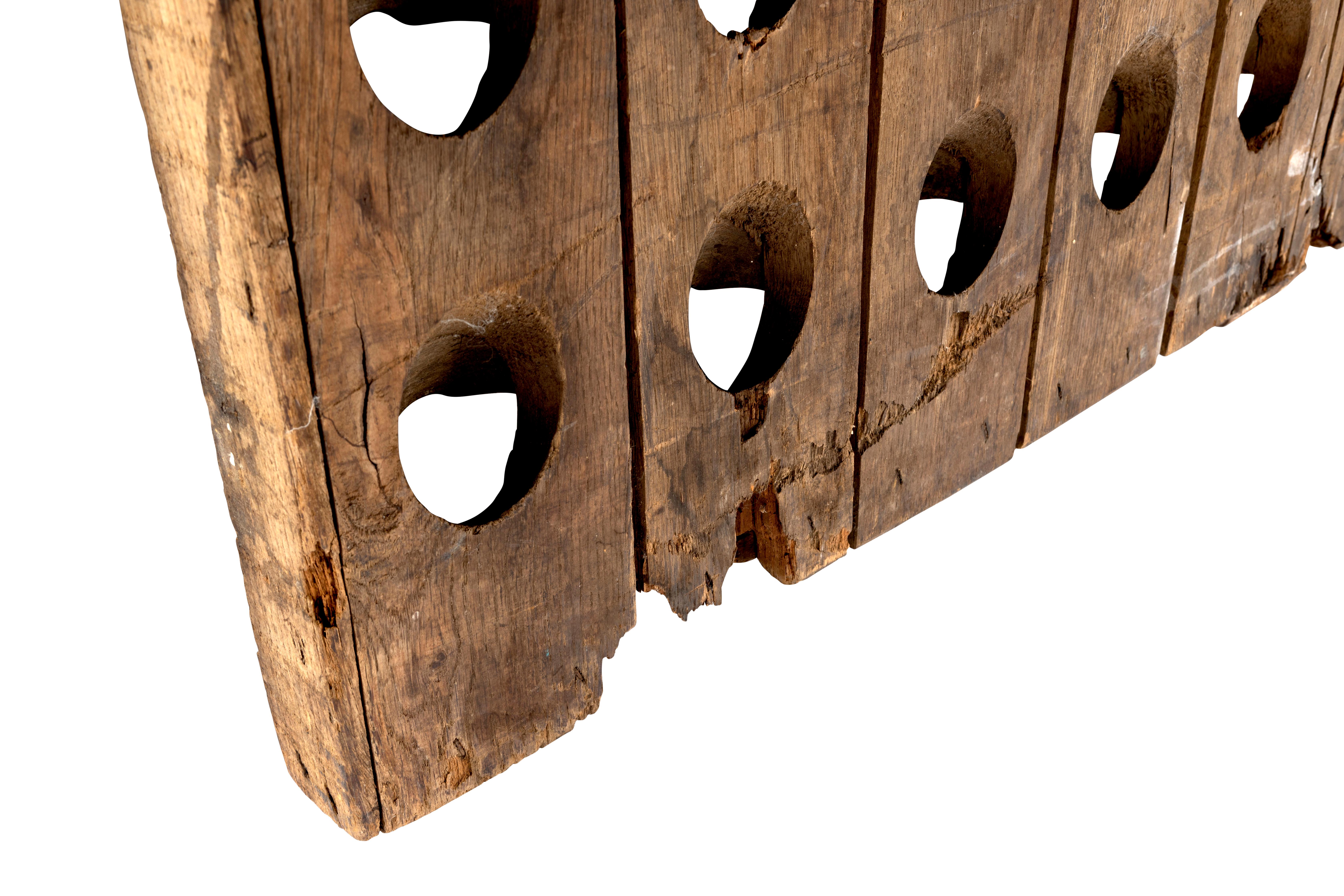 Rustic French Wine Rack-Champagne Riddling Board For Sale
