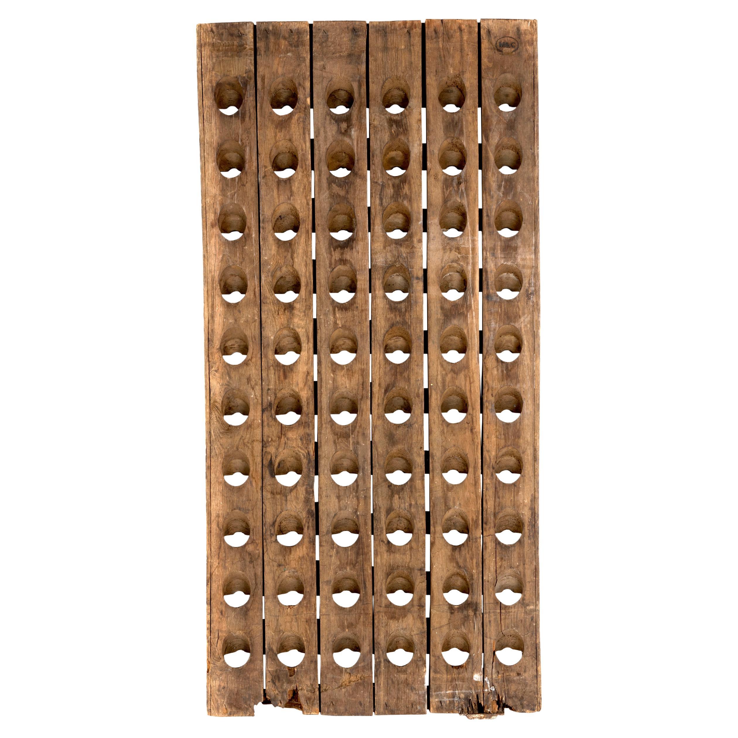 French Wine Rack-Champagne Riddling Board For Sale