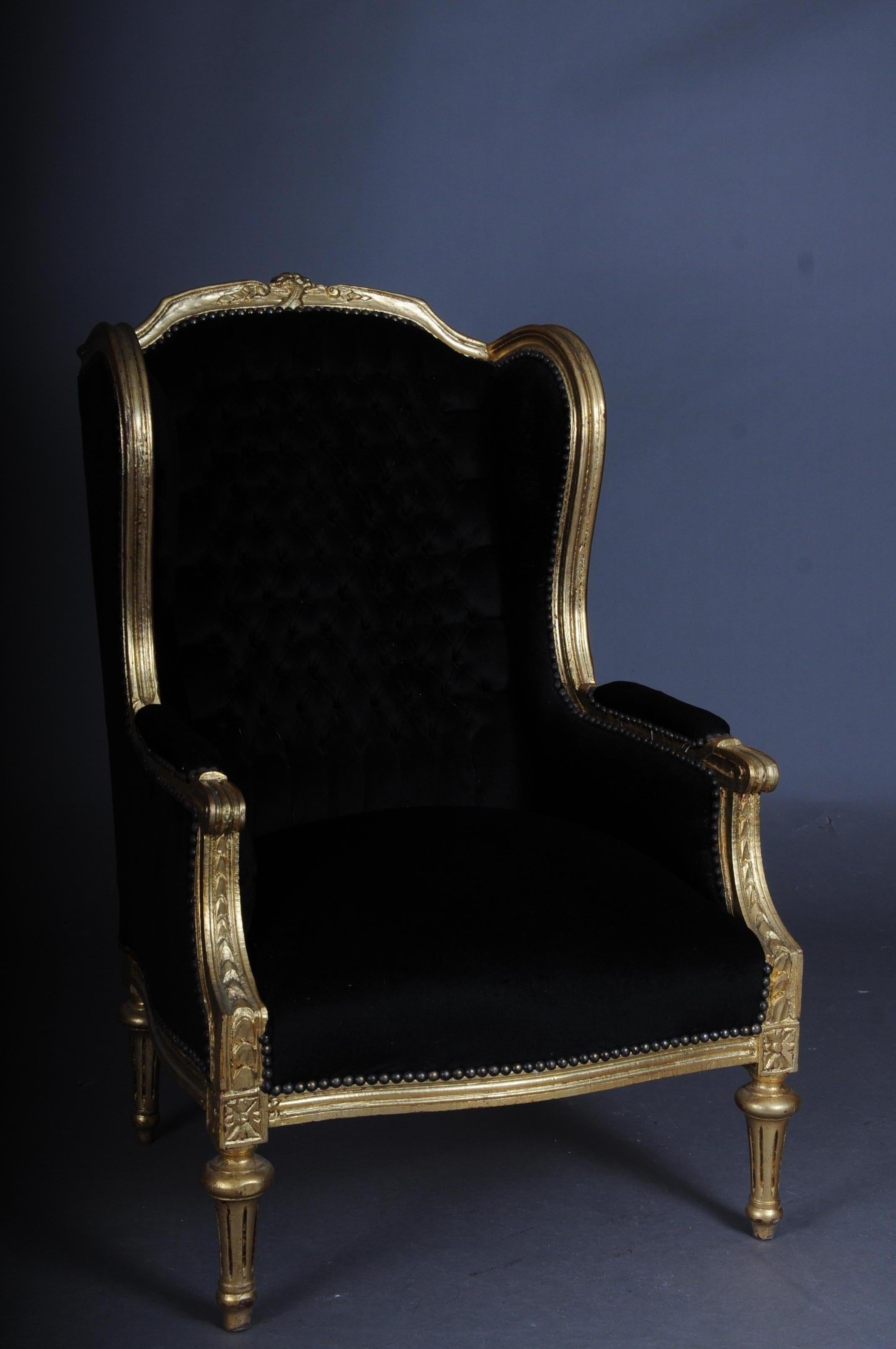 black wing chair