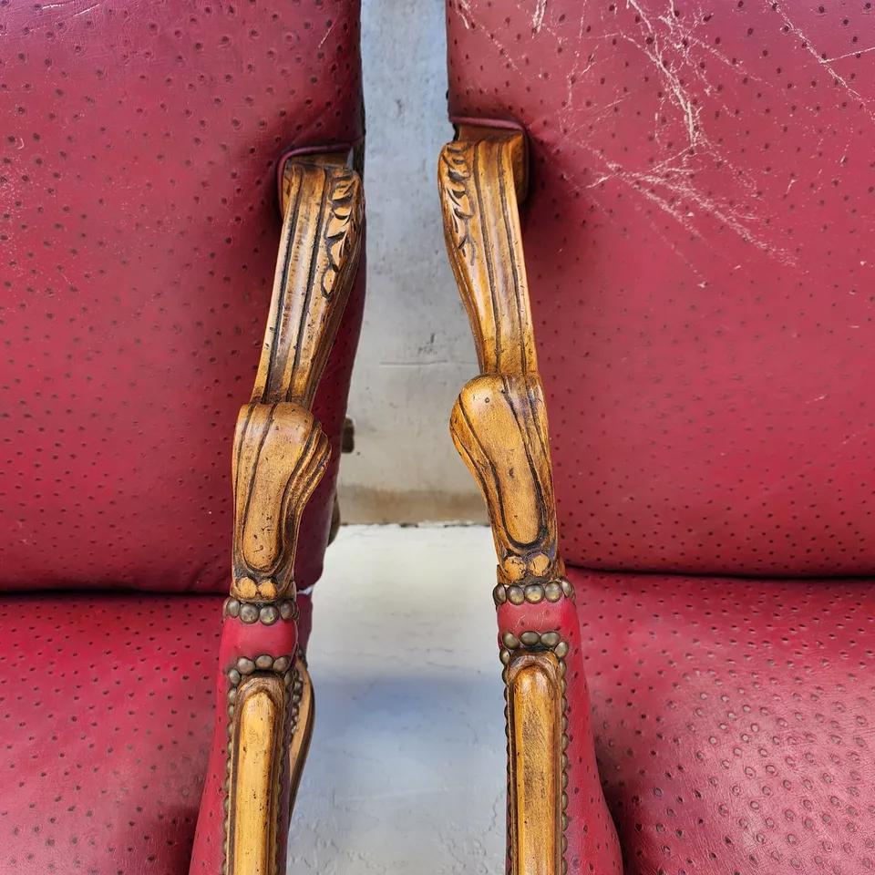French Wingback Chairs by BAKER Pair For Sale 4