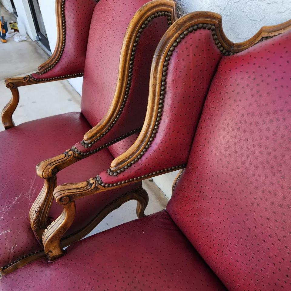 French Wingback Chairs by BAKER Pair For Sale 5