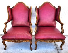 French Wingback Chairs by BAKER Pair