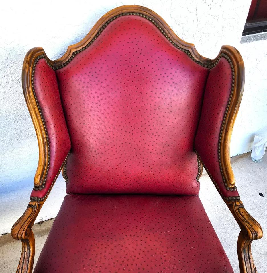 French Wingback Chairs by BAKER Pair For Sale 2