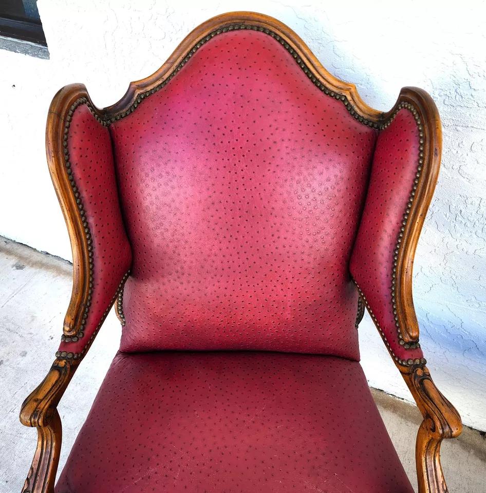 French Wingback Chairs by BAKER Pair For Sale 3