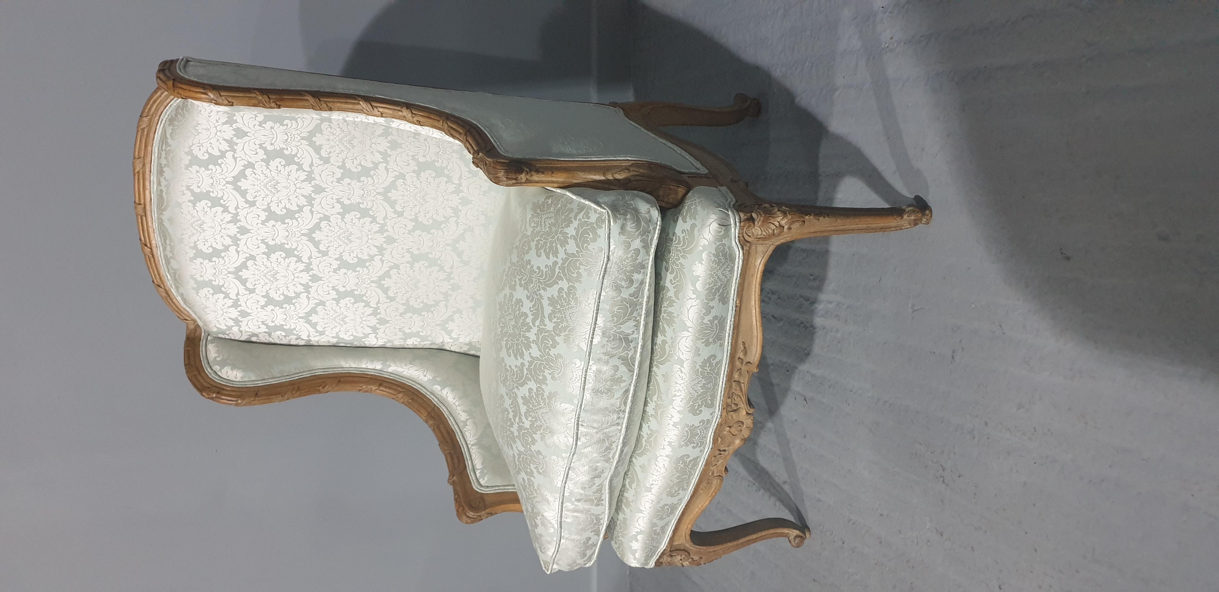 European French Winged Armchair For Sale