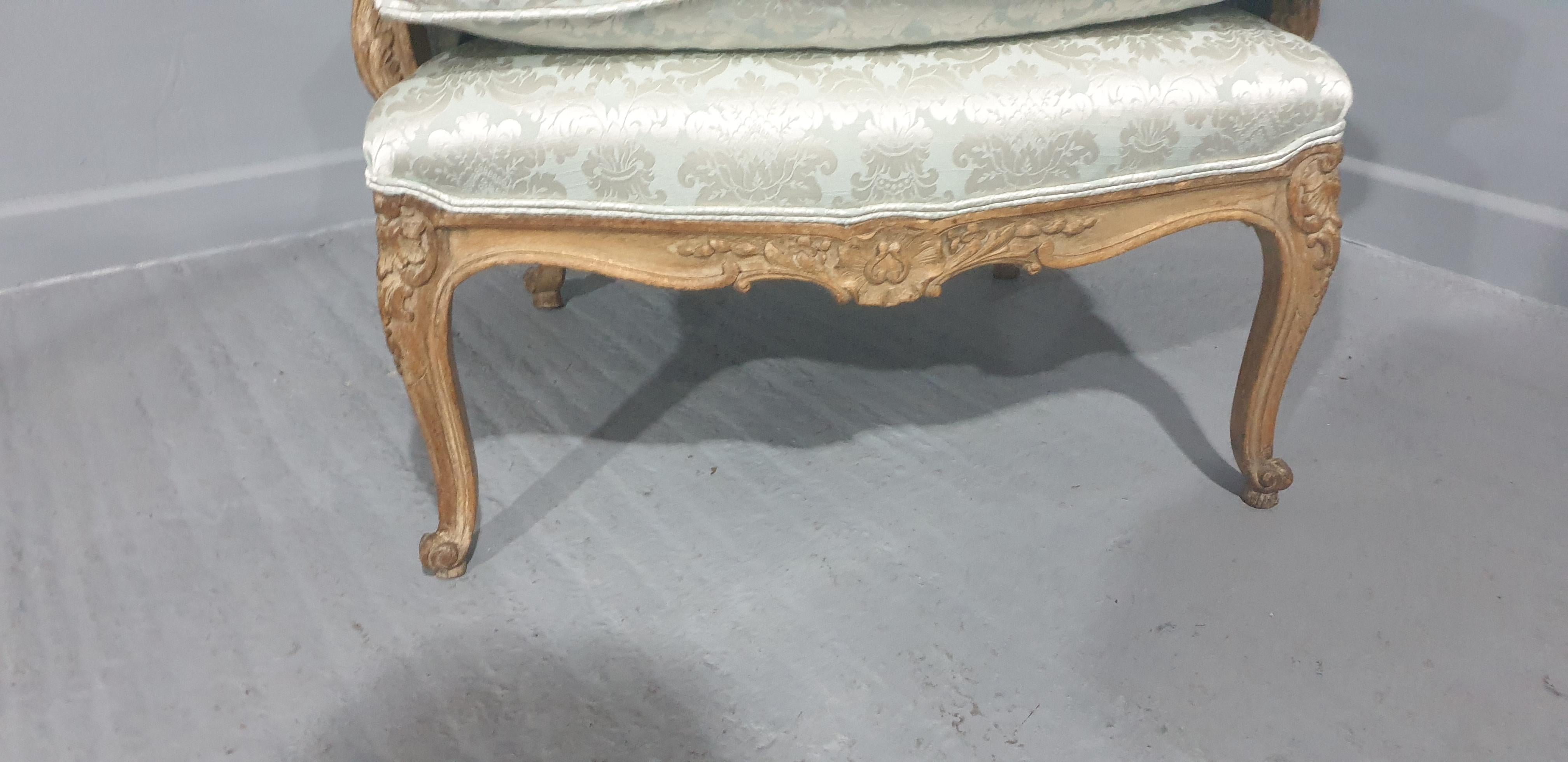 19th Century French Winged Armchair For Sale