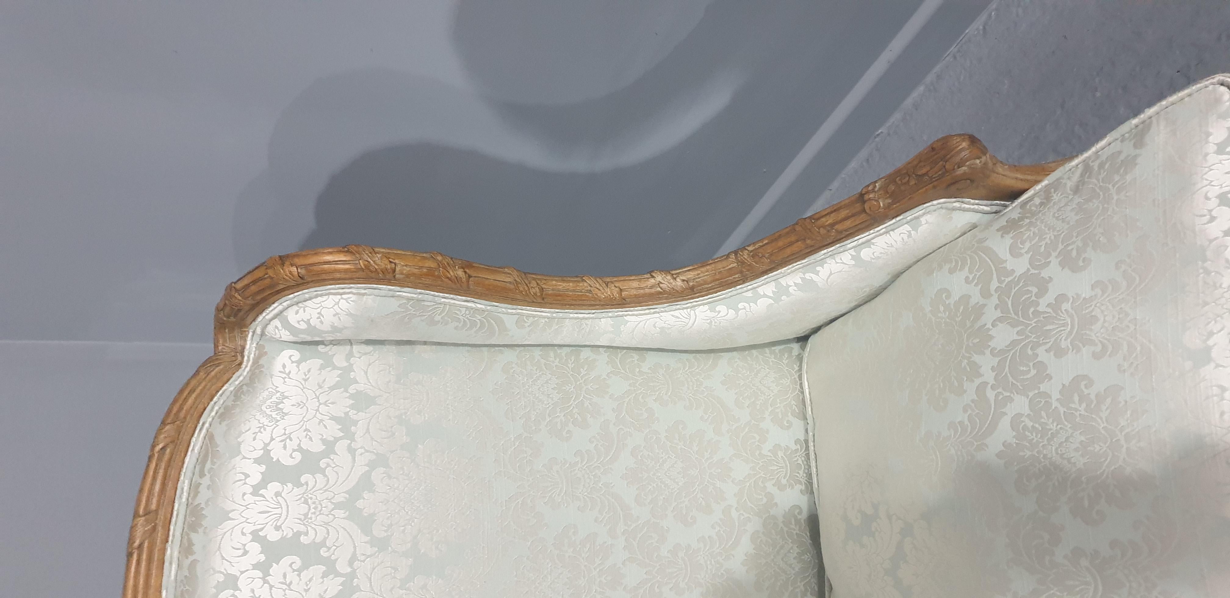 Beech French Winged Armchair For Sale