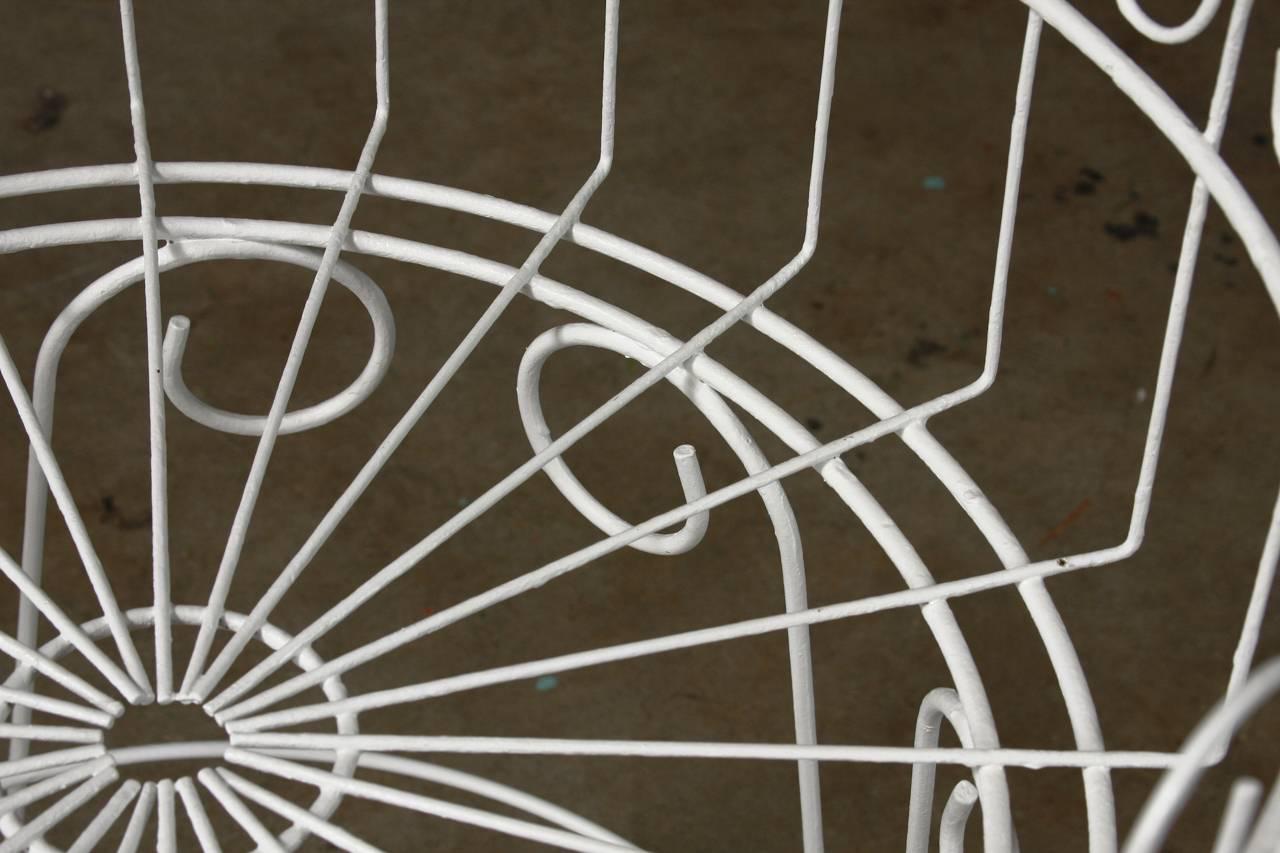 French Wire Basket Jardinière with Hairpin Legs 1