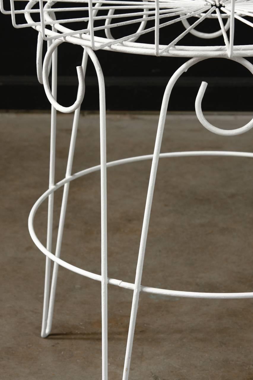 French Wire Basket Jardinière with Hairpin Legs 2