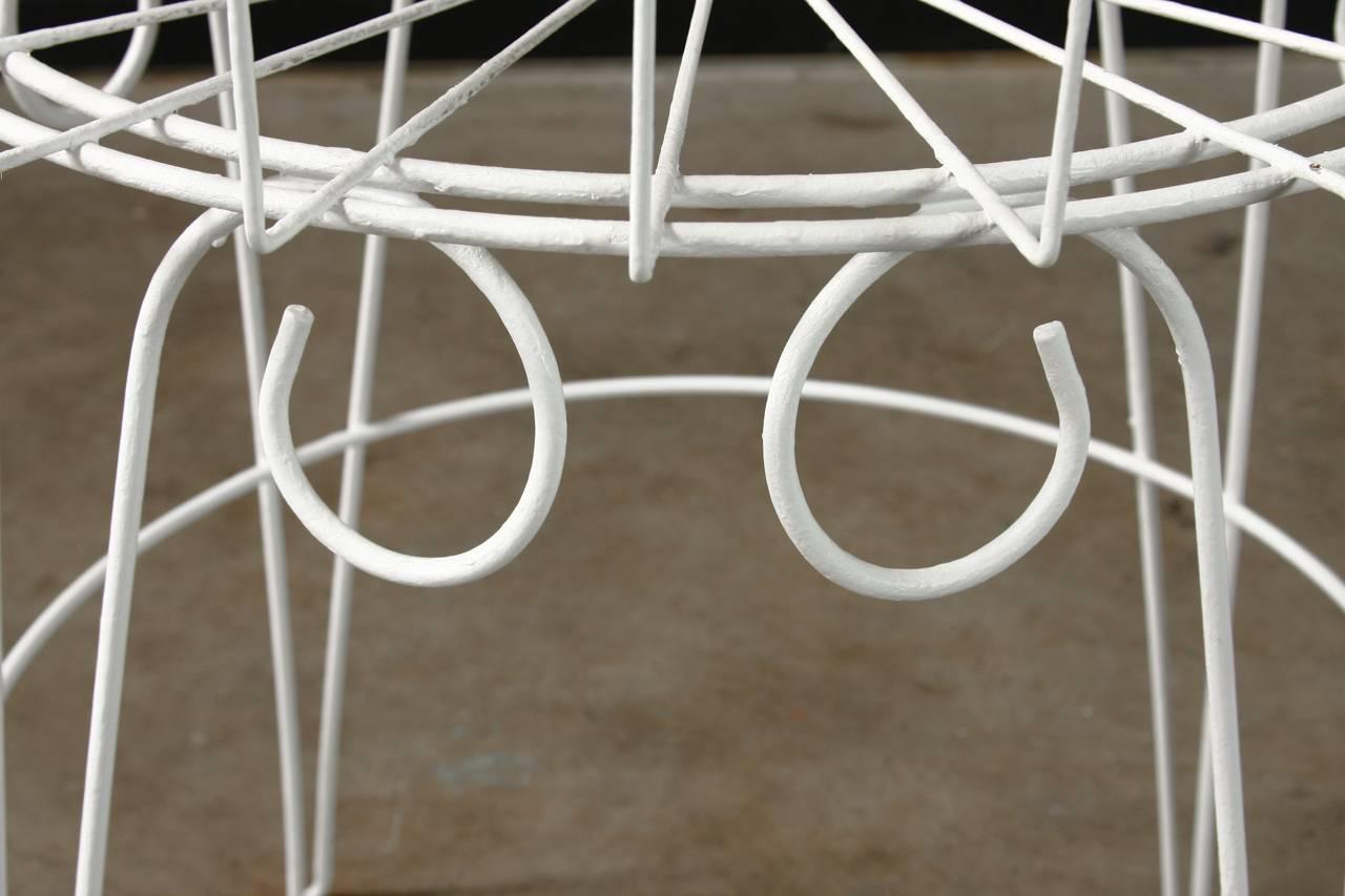 20th Century French Wire Basket Jardinière with Hairpin Legs