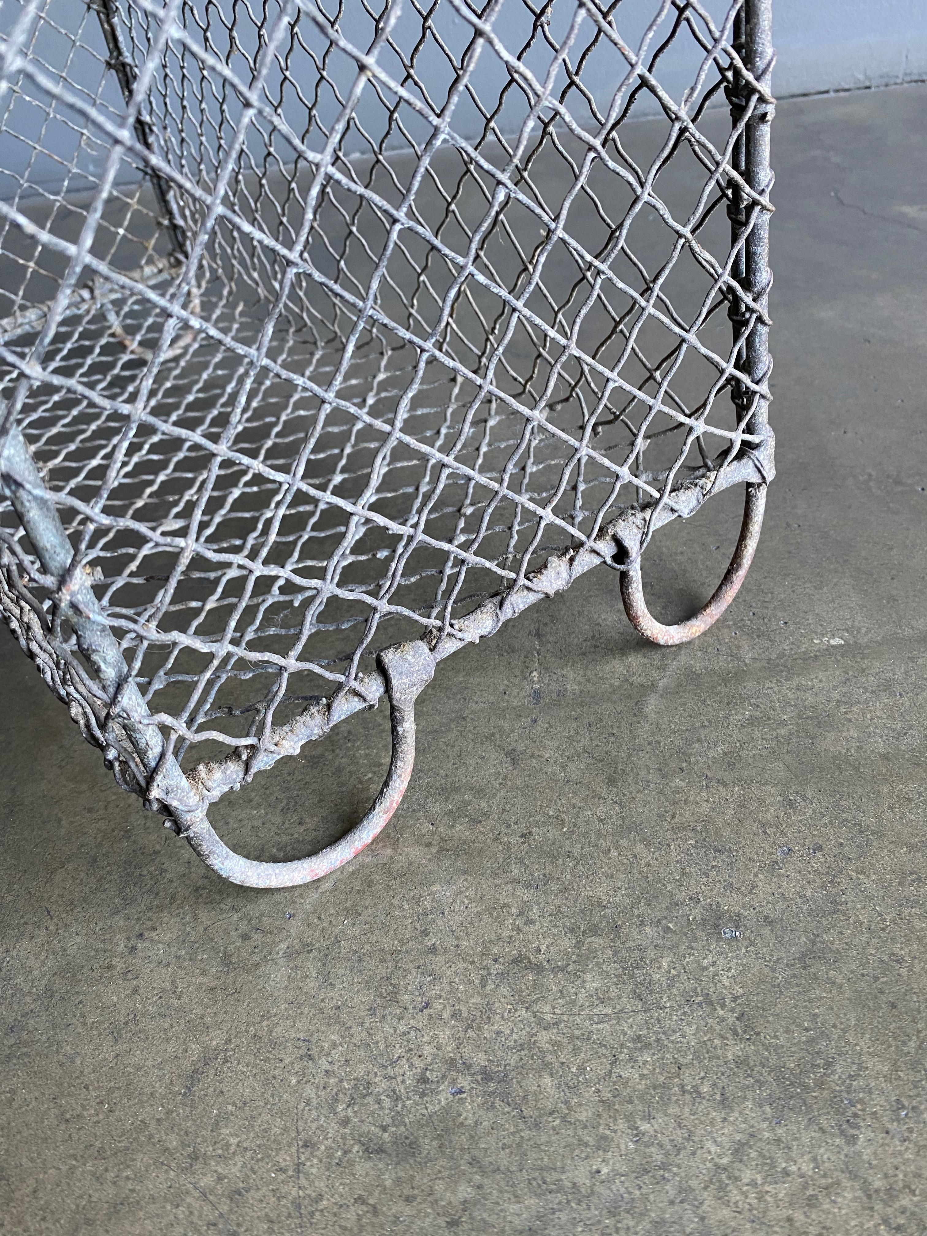 French Wire Hanging Basket, circa 1950 10