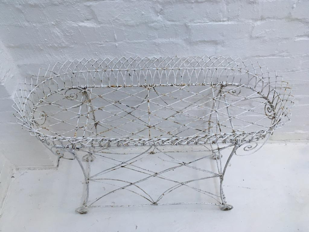 vintage wire plant stand