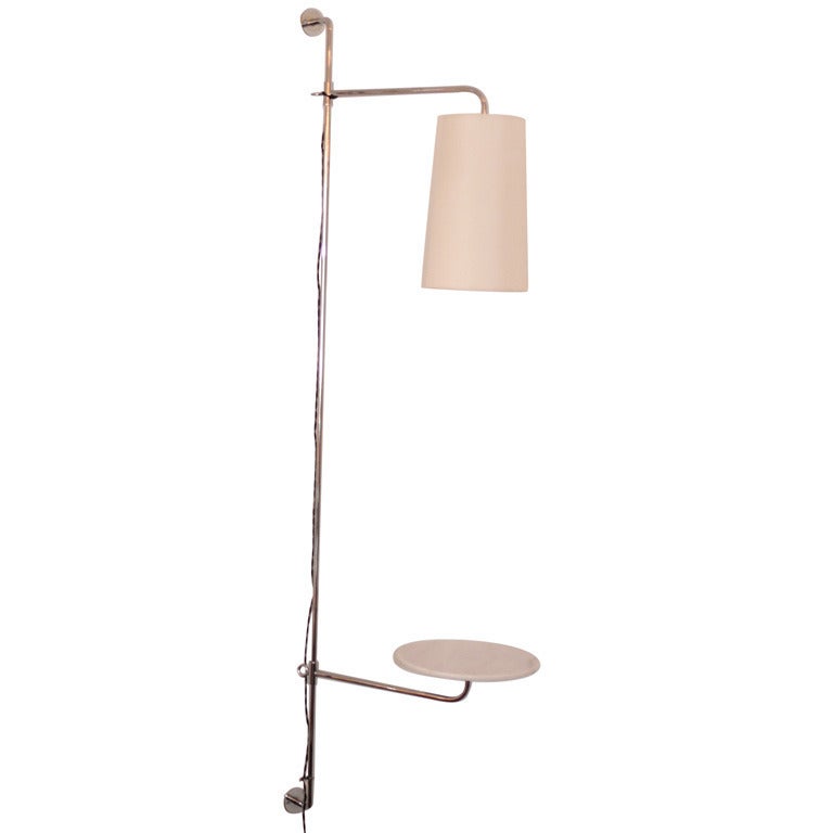 Contemporary French Wired Pole Sconce with Table by Orange Los Angeles