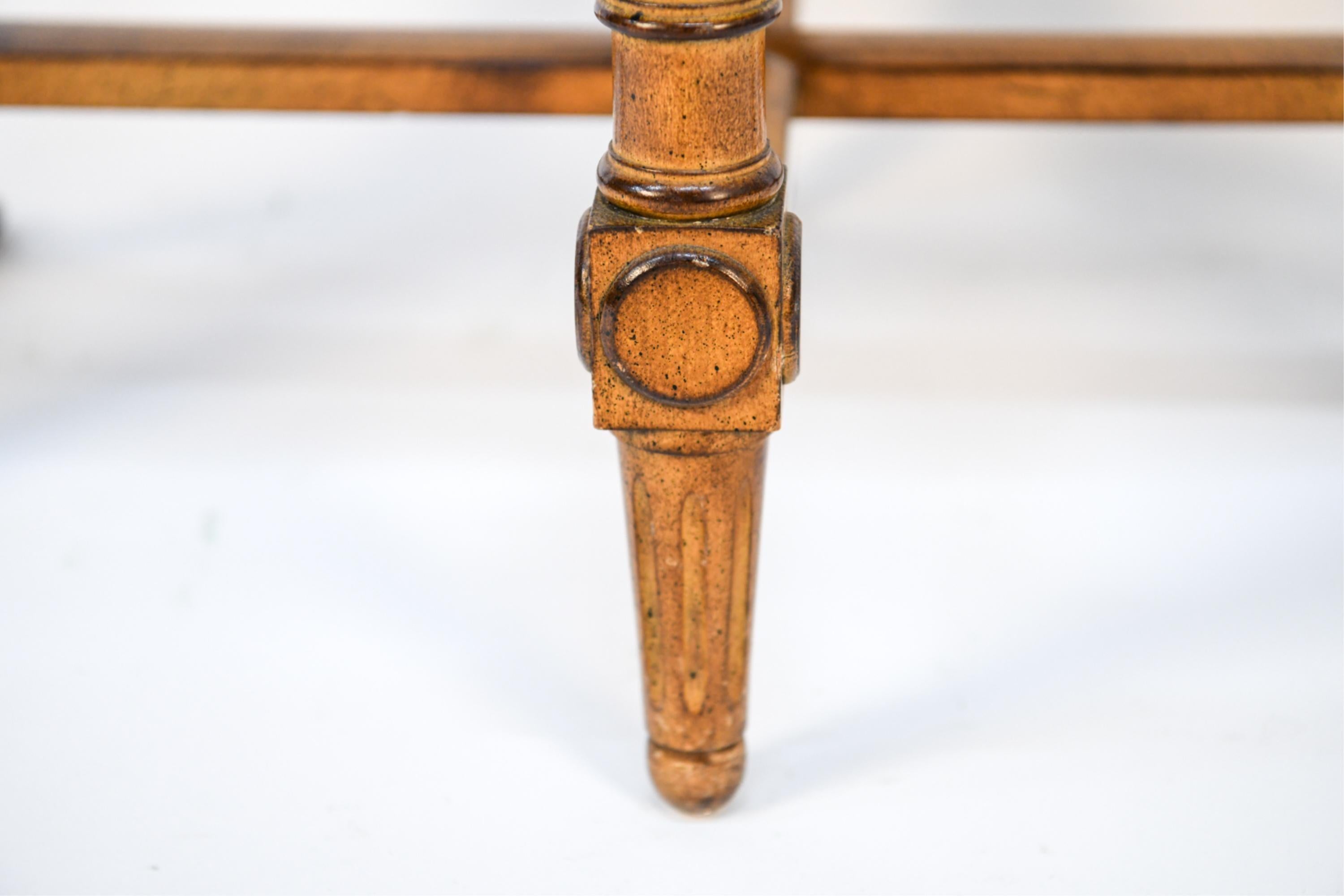 20th Century Oval French Table with Brass Gallery For Sale