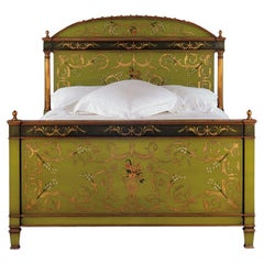 French with Italian Influence Style Hand Painted Flandes Bed